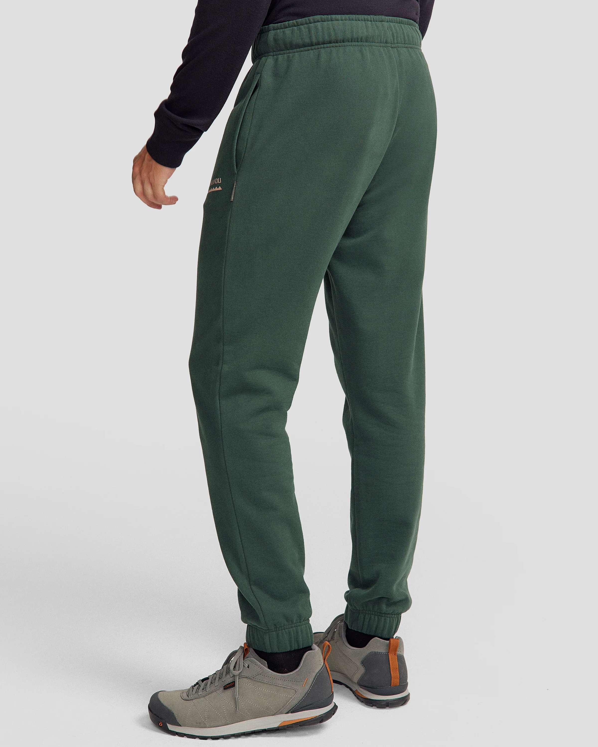 Men's Heritage Logo Brushed Joggers - Deep Forest - Image 4