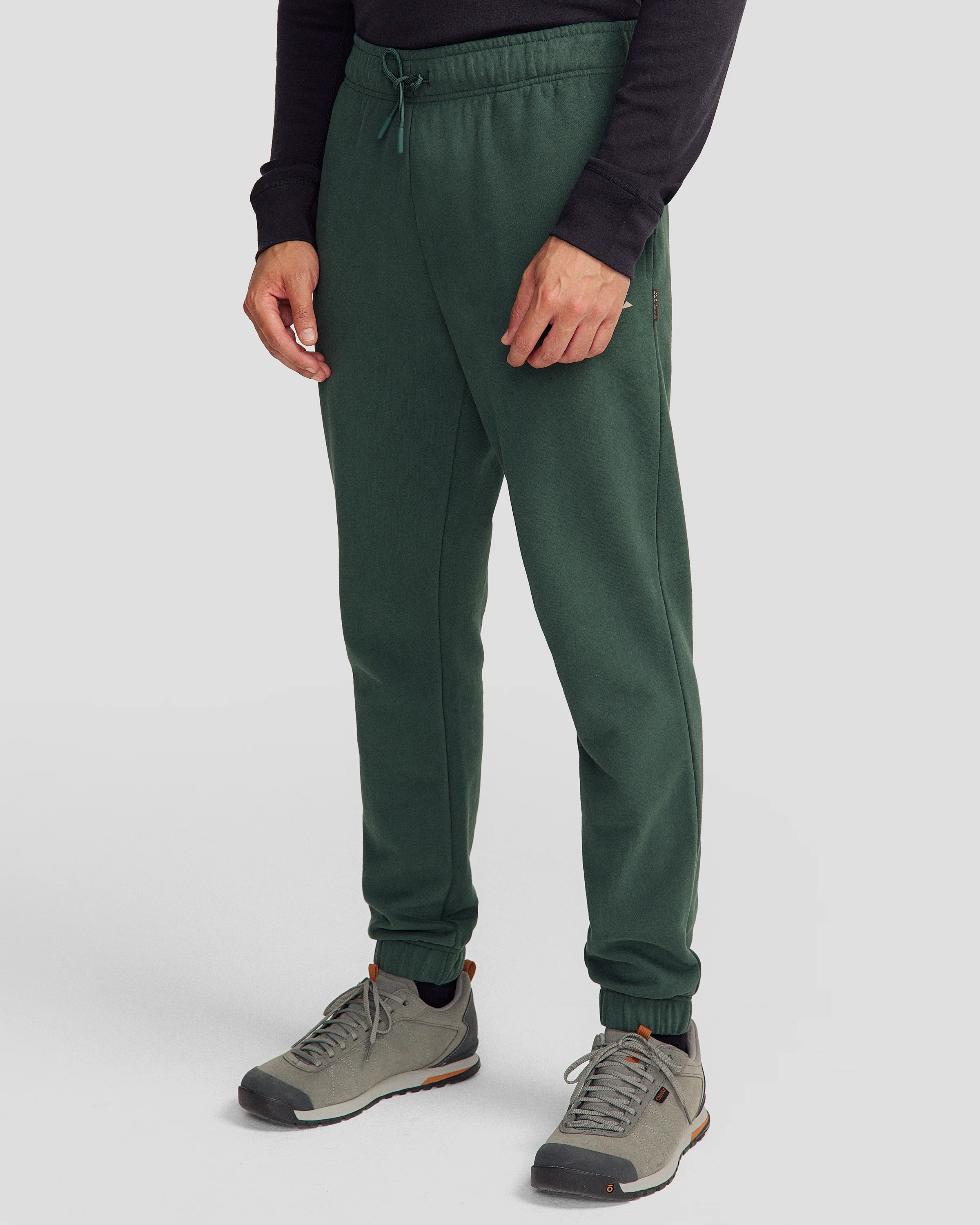 Men's Heritage Logo Brushed Joggers - Deep Forest - Image 5