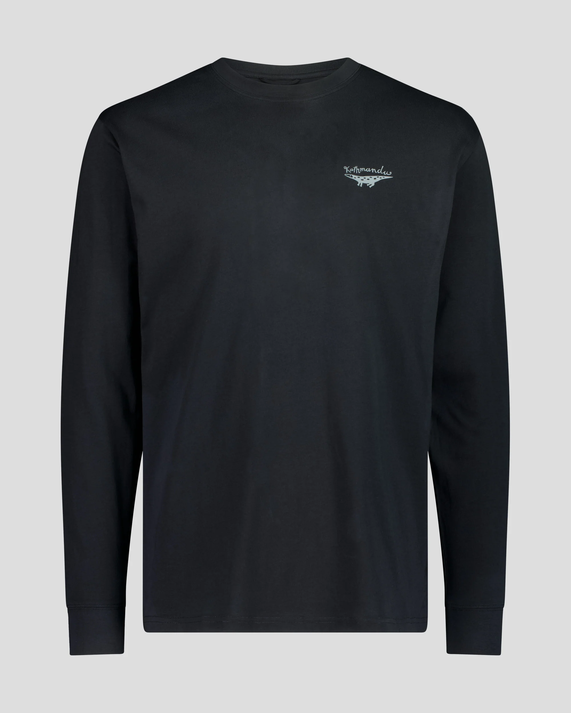 Men's Lizard Organic Cotton Long Sleeve Tee -  Black Stingray - Image 4
