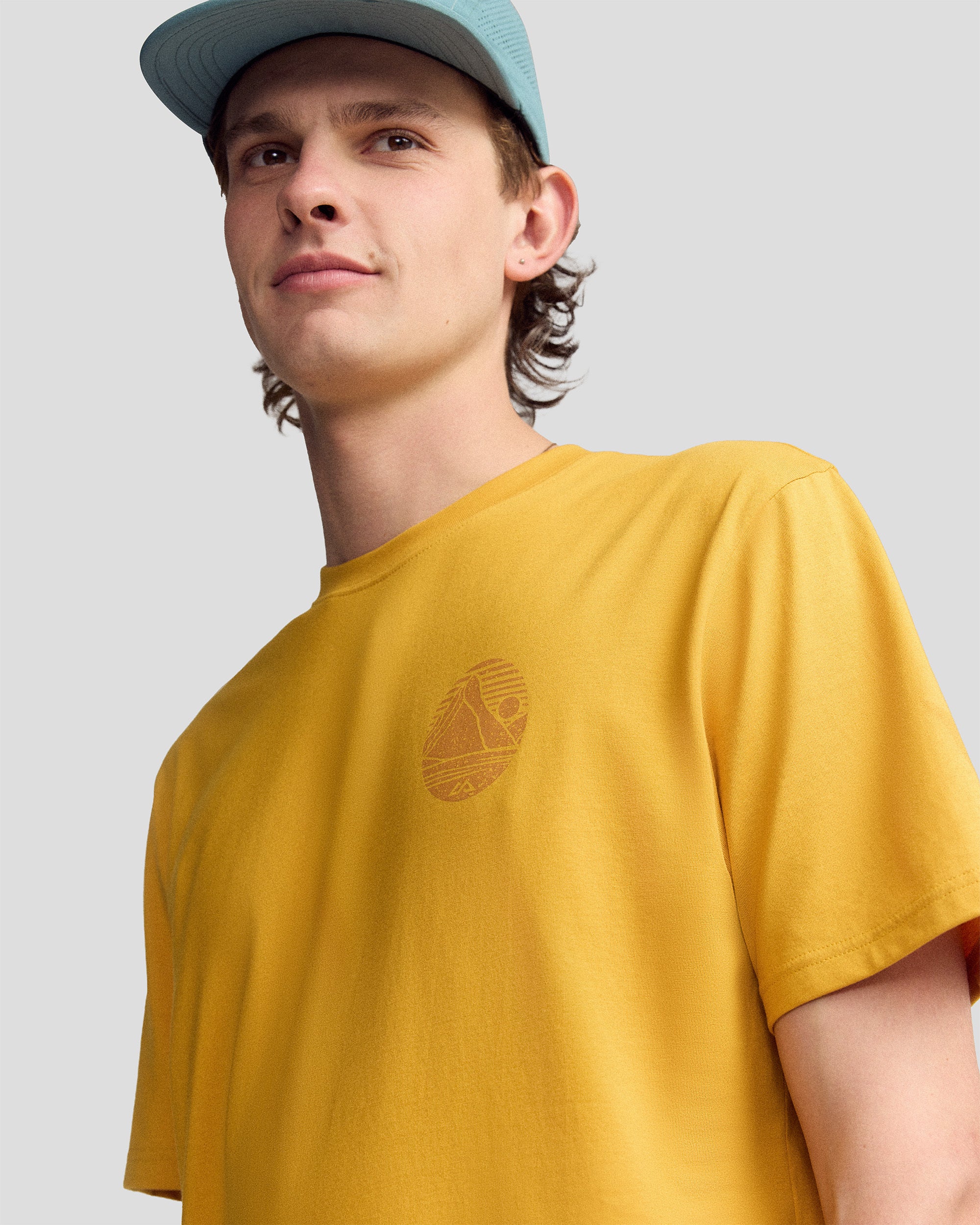 Men’s Mitre Peak Organic Cotton T-Shirt - Golden - Image 5