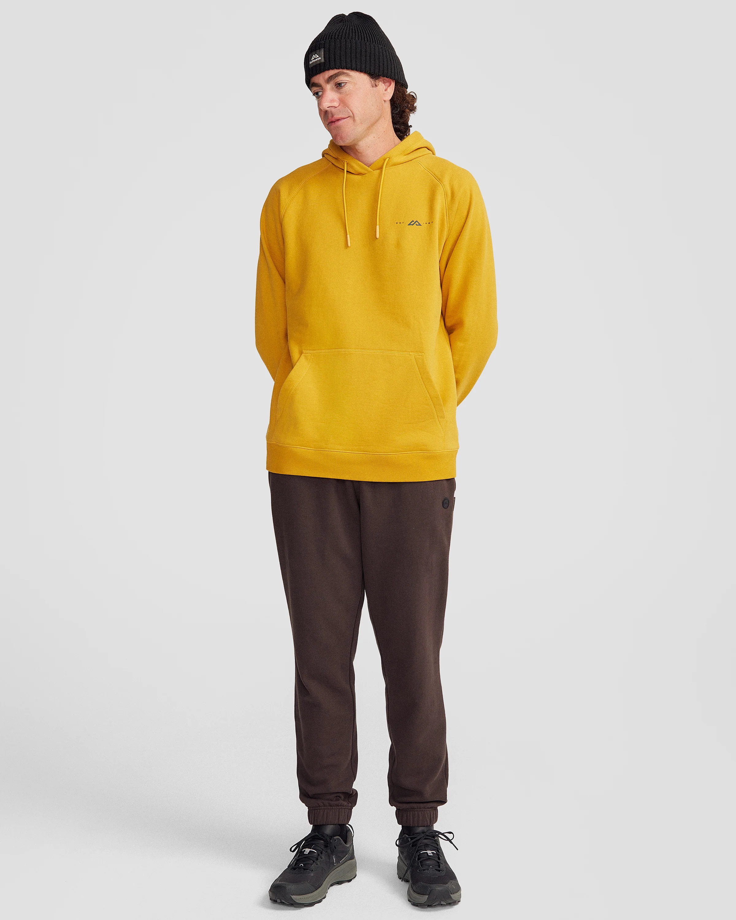 Men's Mountain Camo Brushed Hoodie - Golden - Image 2