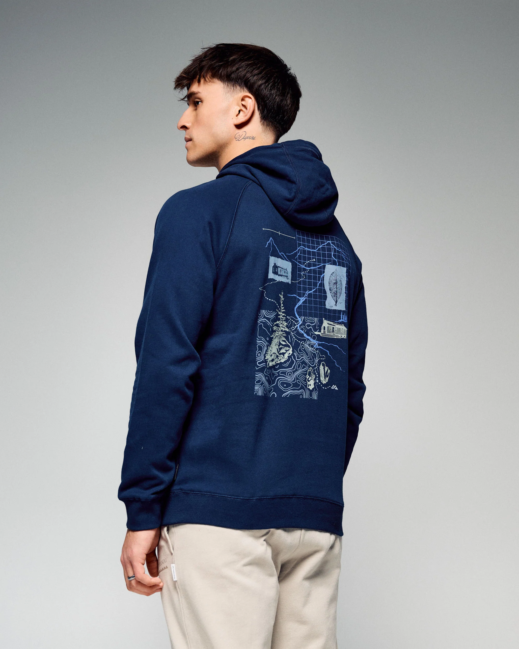 Men's On The Trail Hoodie -  Classic Navy - Image 3