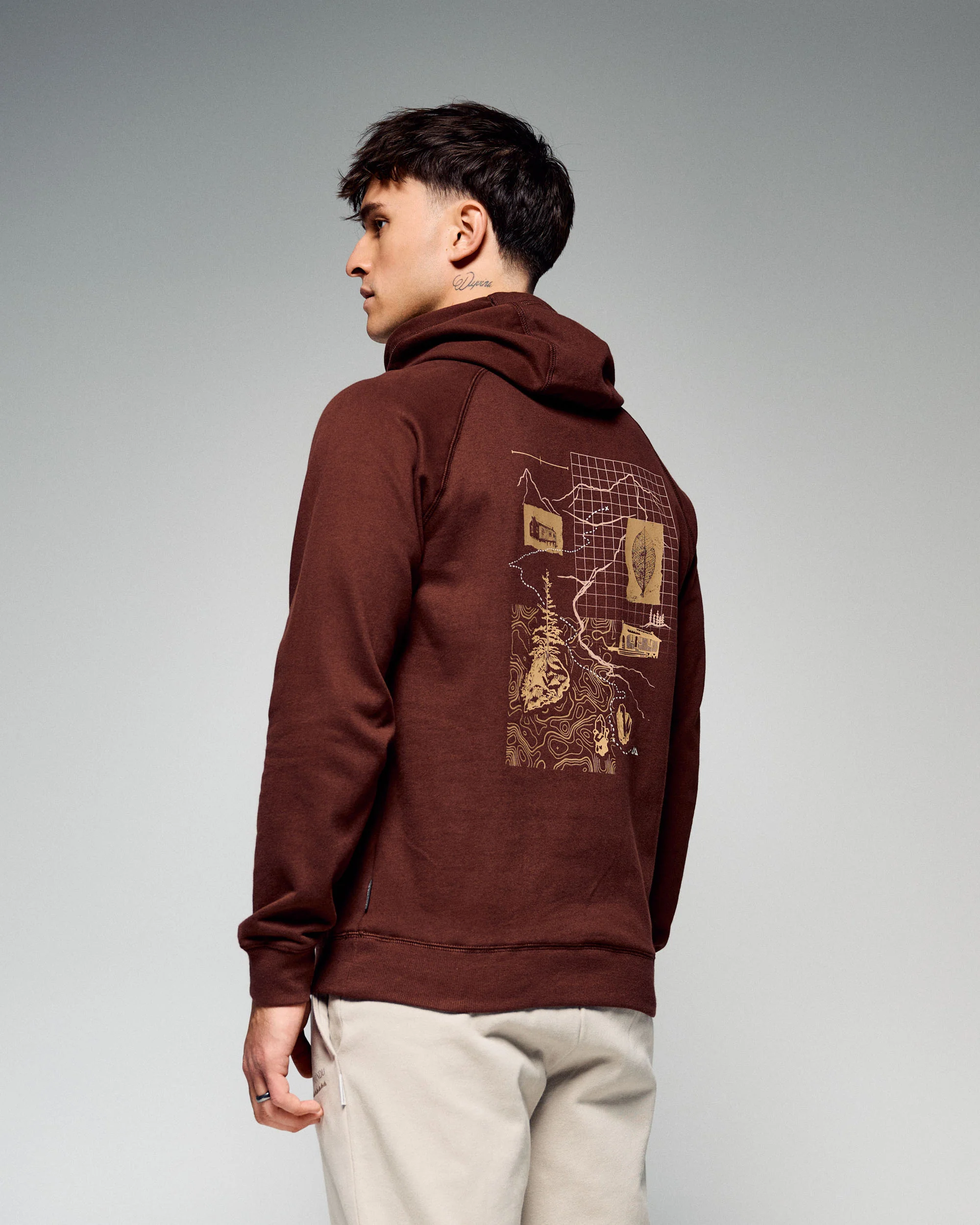 Men's On The Trail Hoodie -  Cocoa - Image 2
