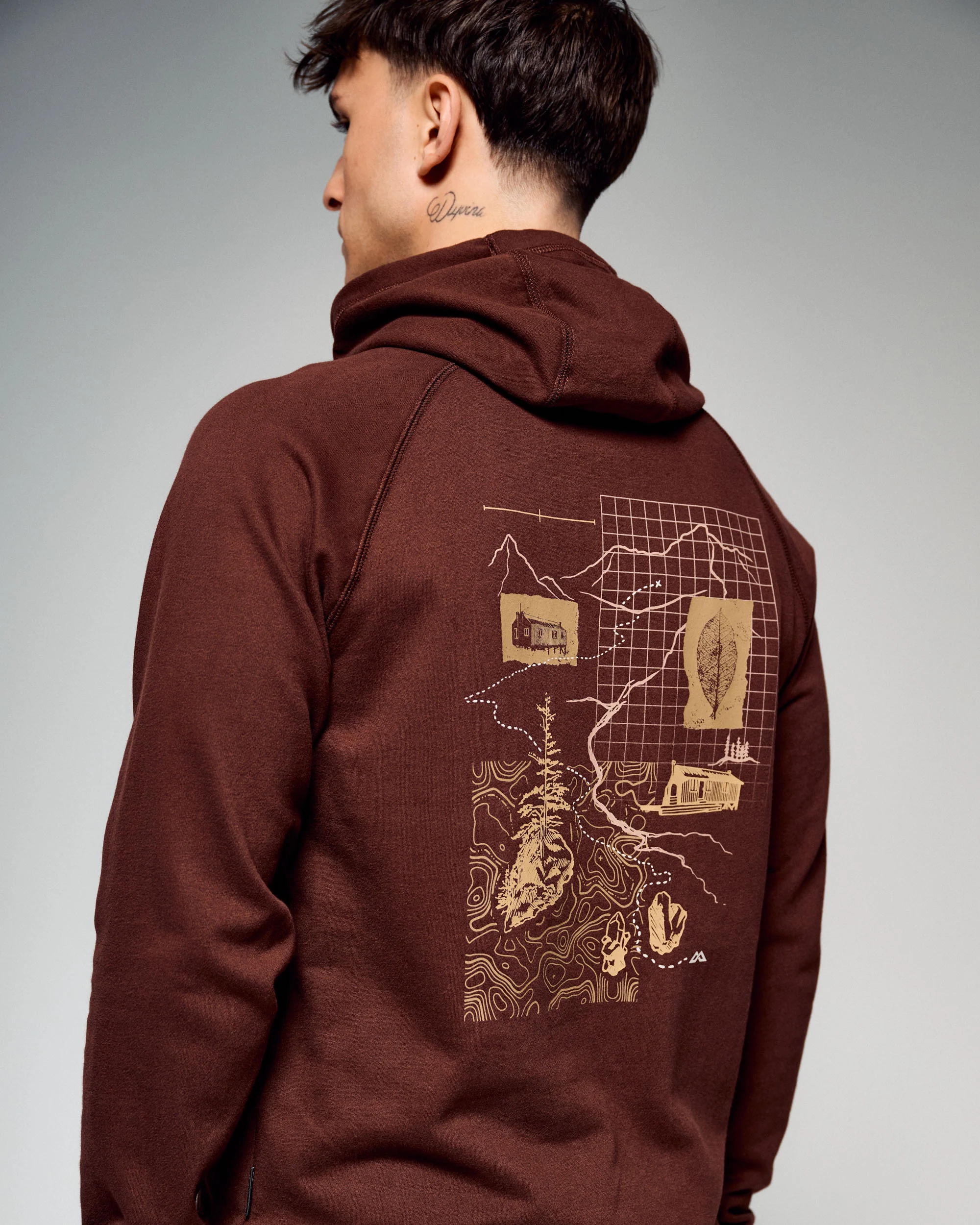 Men's On The Trail Hoodie -  Cocoa - Image 4