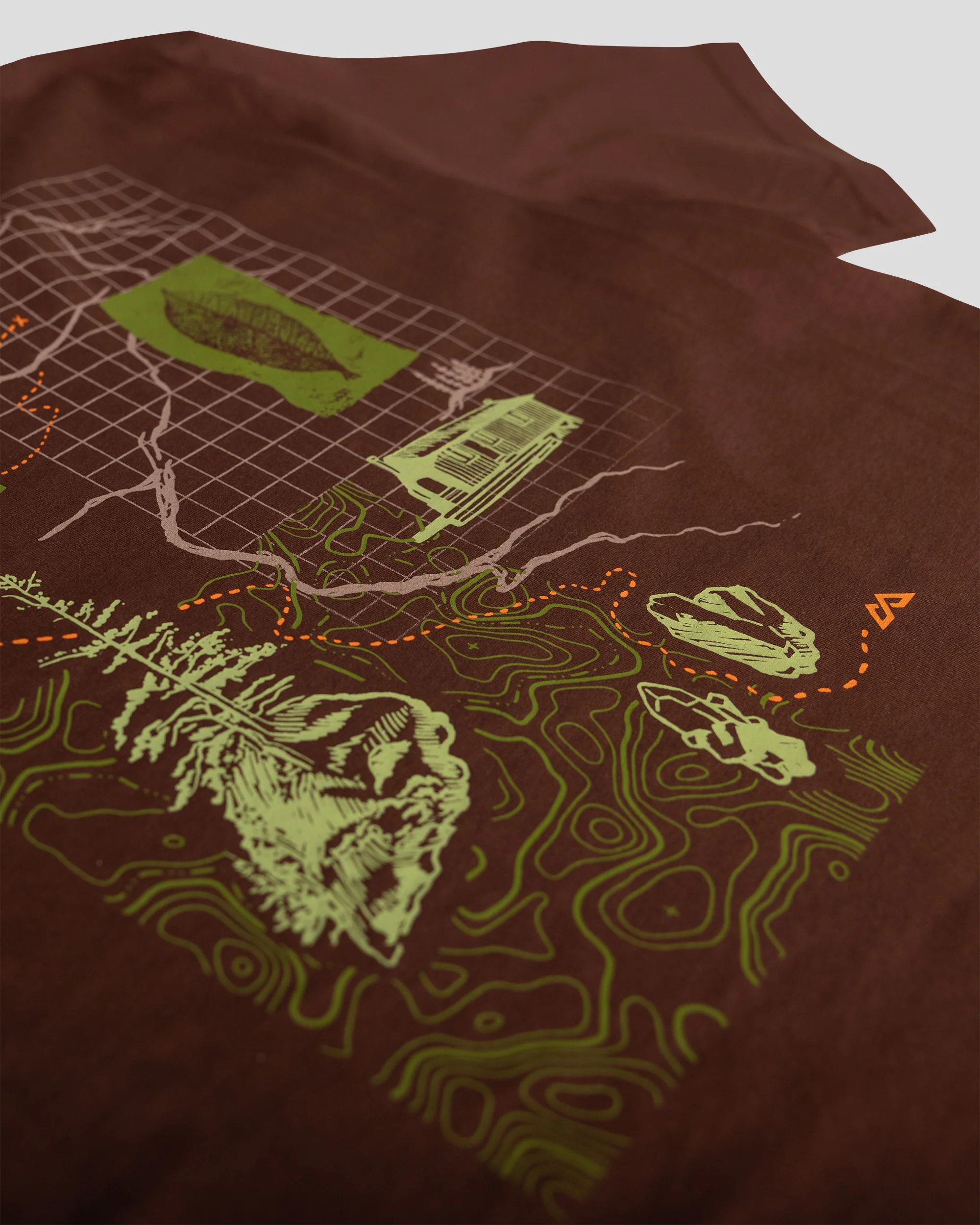 Men's On The Trail Organic Cotton T-Shirt -  Cocoa - Image 2