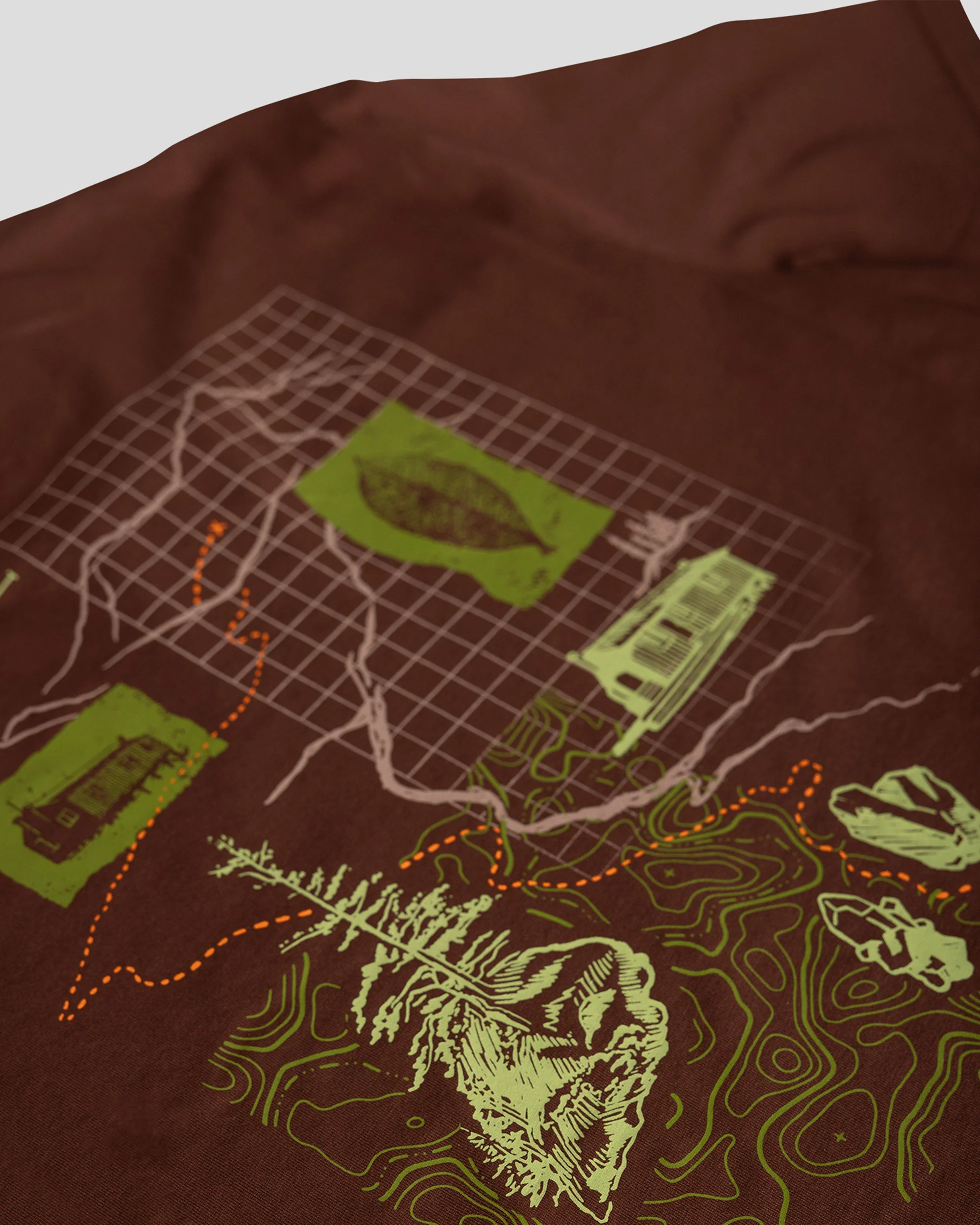 Men's On The Trail Organic Cotton T-Shirt -  Cocoa - Image 3
