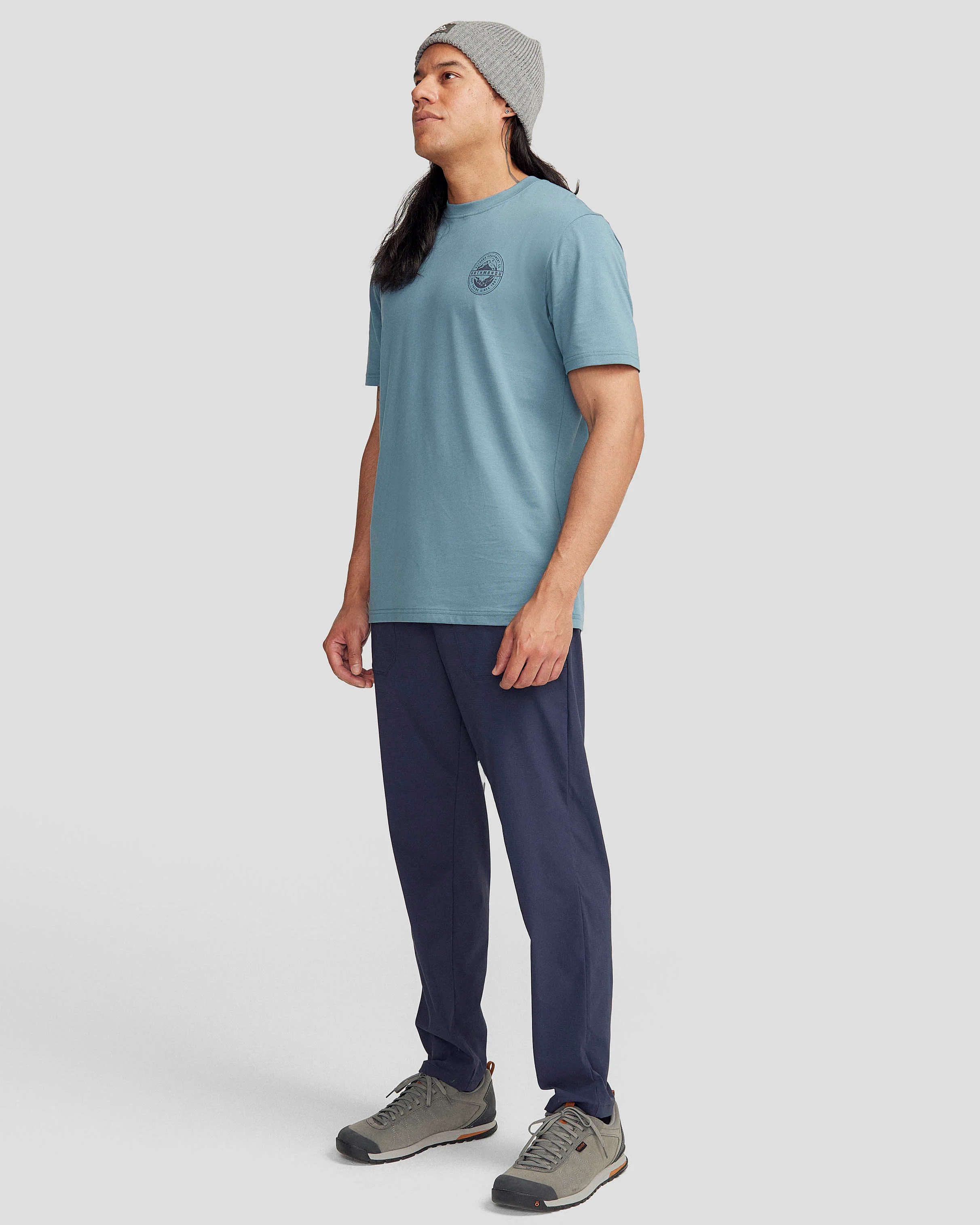 Men's Outdoor Equipment Co Organic Cotton T-shirt - Washed Blue - Image 2