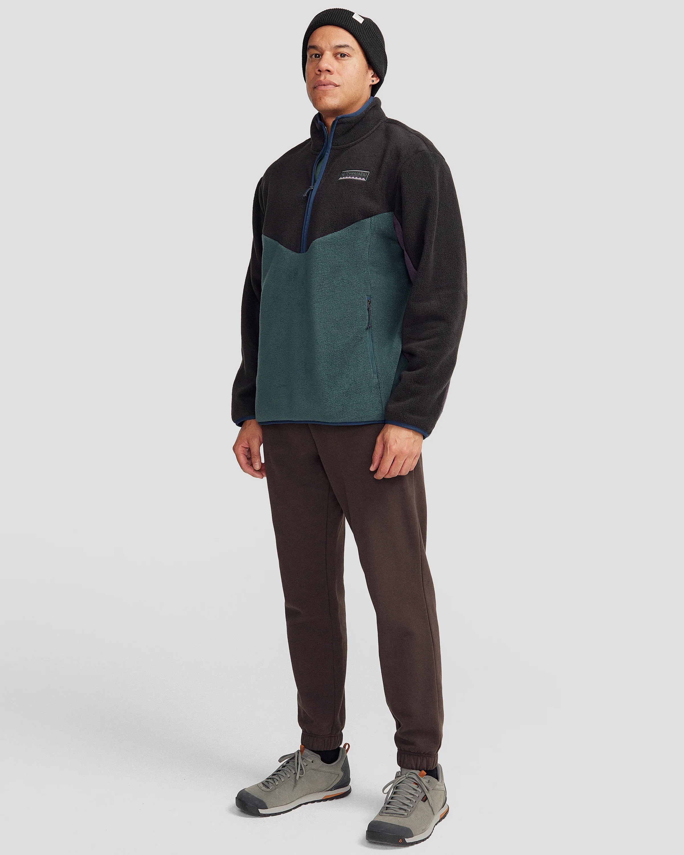 Men's Peak Badge Brushed Joggers - Cold Brew - Image 2