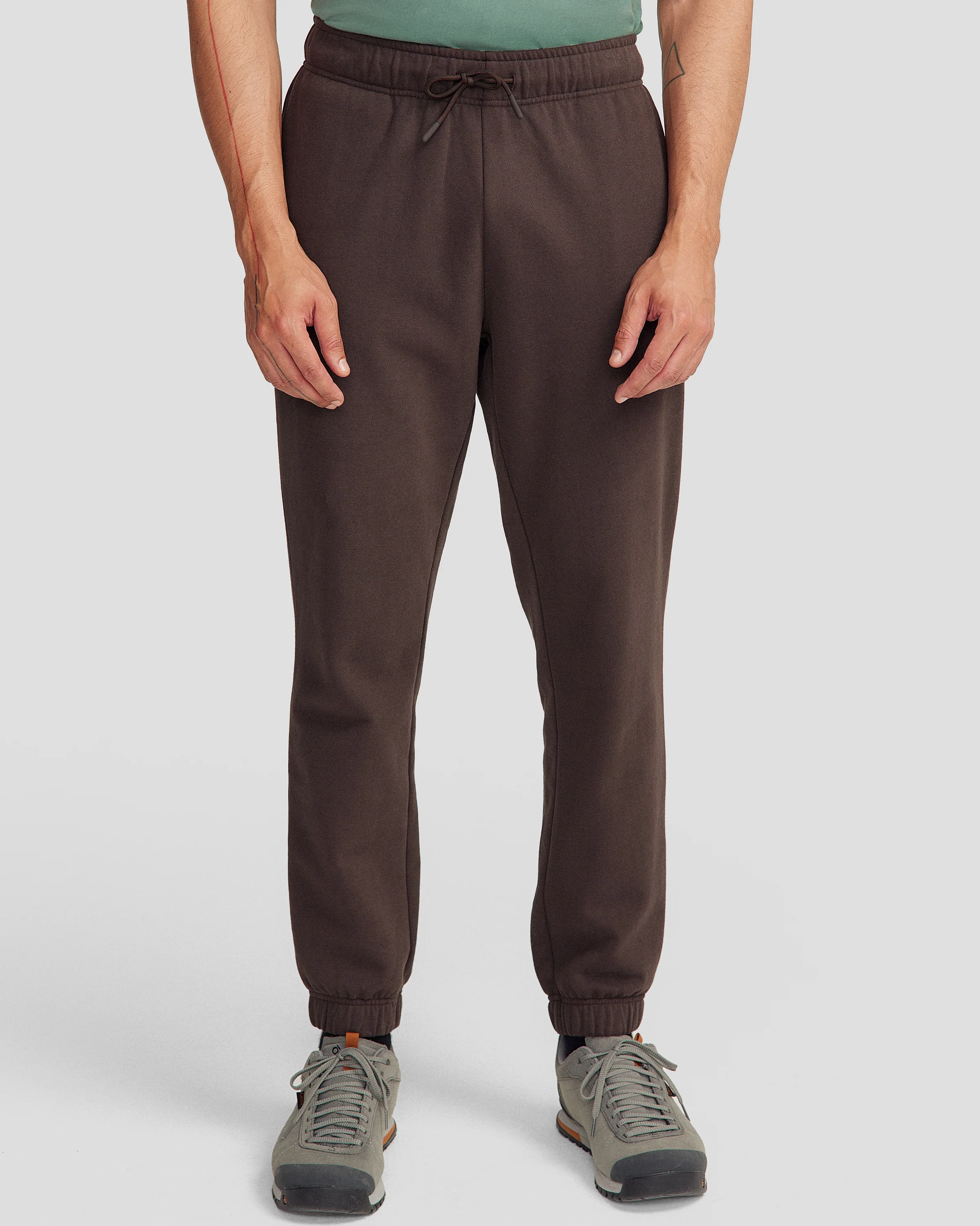 Men's Peak Badge Brushed Joggers - Cold Brew - Image 3