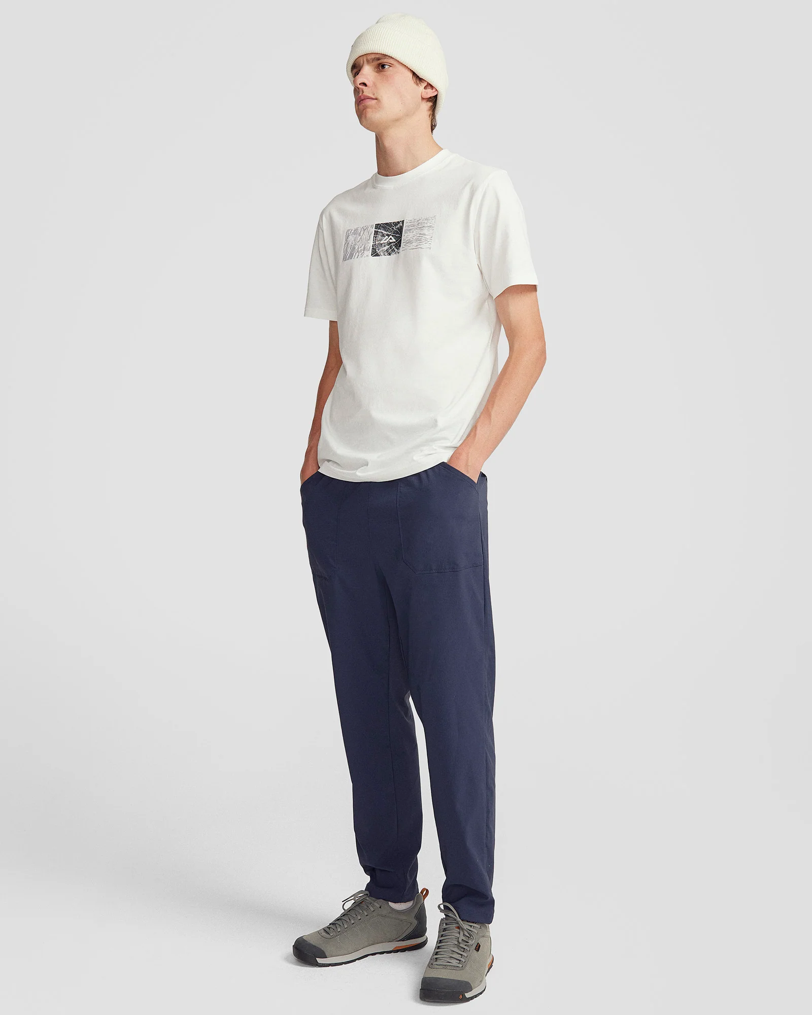 Men's Mountain Photo Organic Cotton T-shirt - White - Image 2