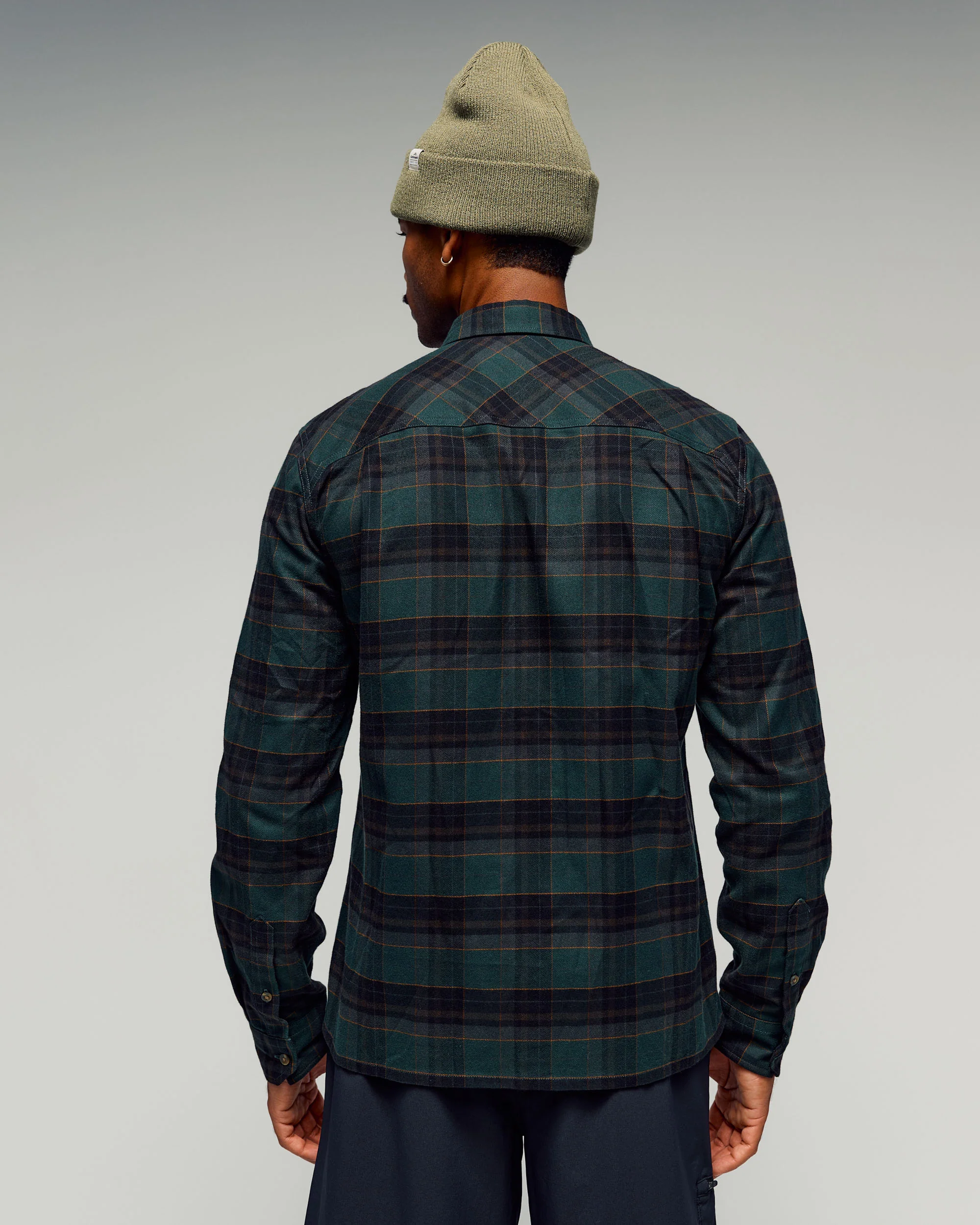Men's Retreat Carrillon Long Sleeve Shirt -  Deep Forest Plaid - Image 3