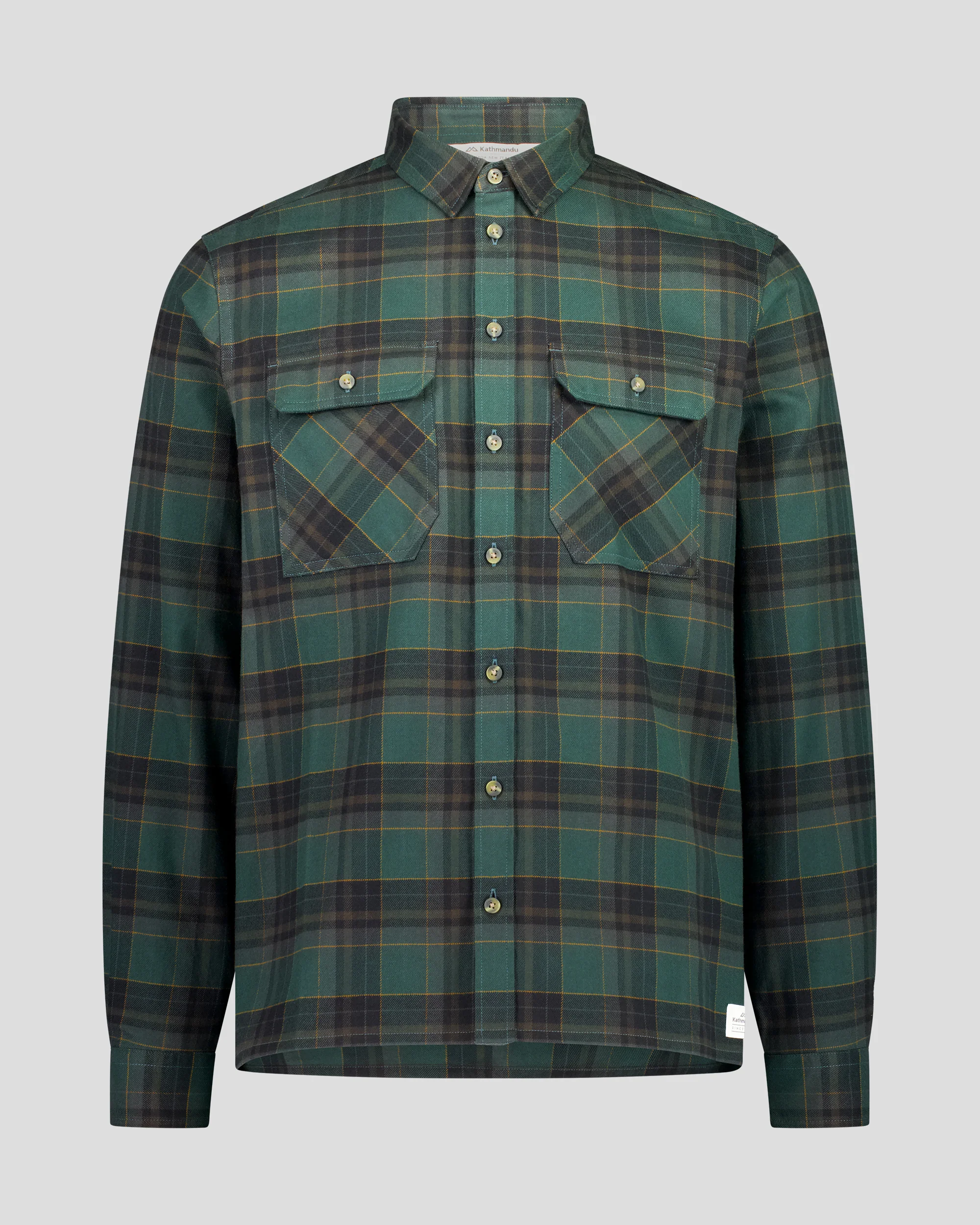 Men's Retreat Carrillon Long Sleeve Shirt -  Deep Forest Plaid - Image 5
