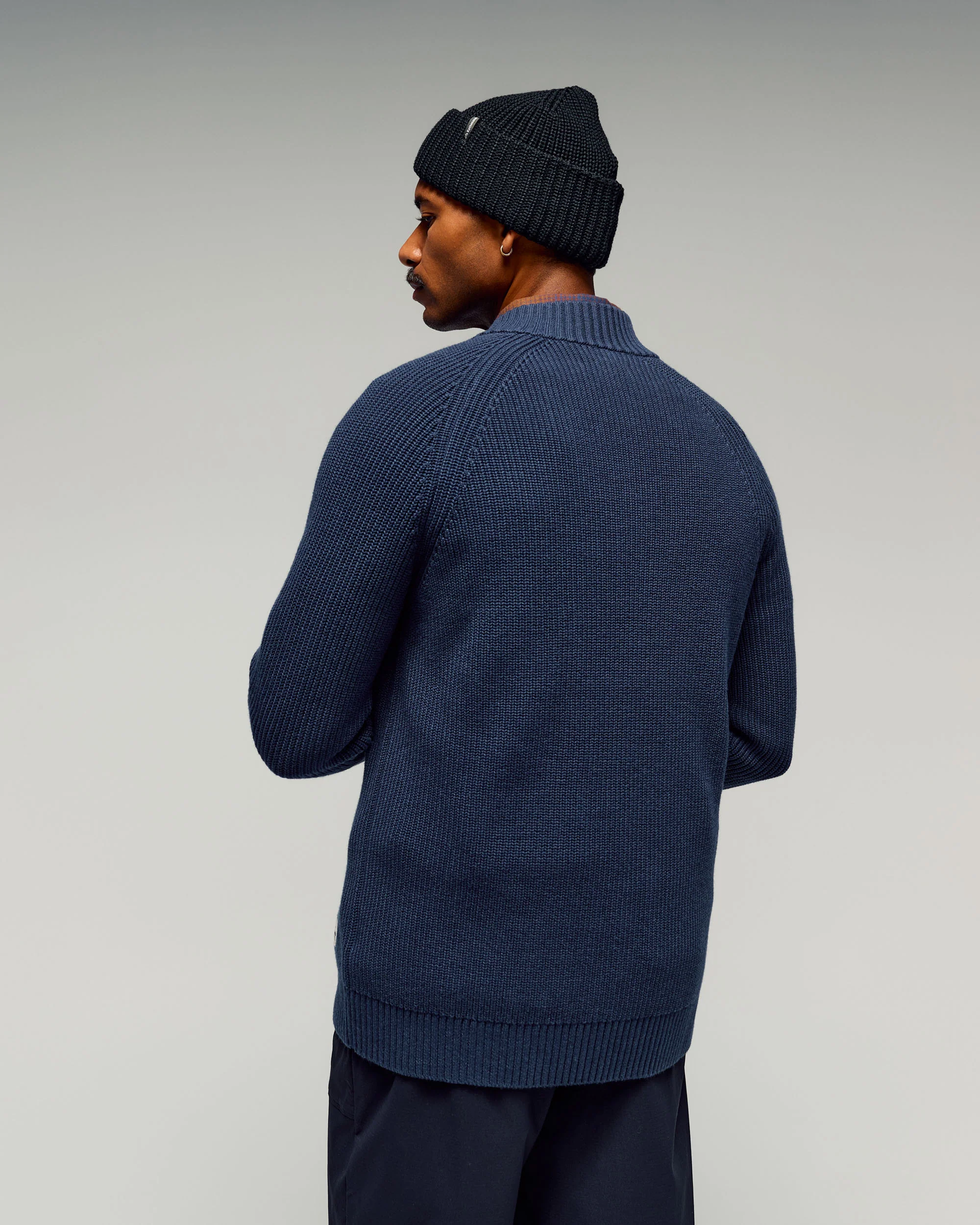 Men's Retreat Merino Blend 1/4 Zip Pullover -  Pond - Image 3