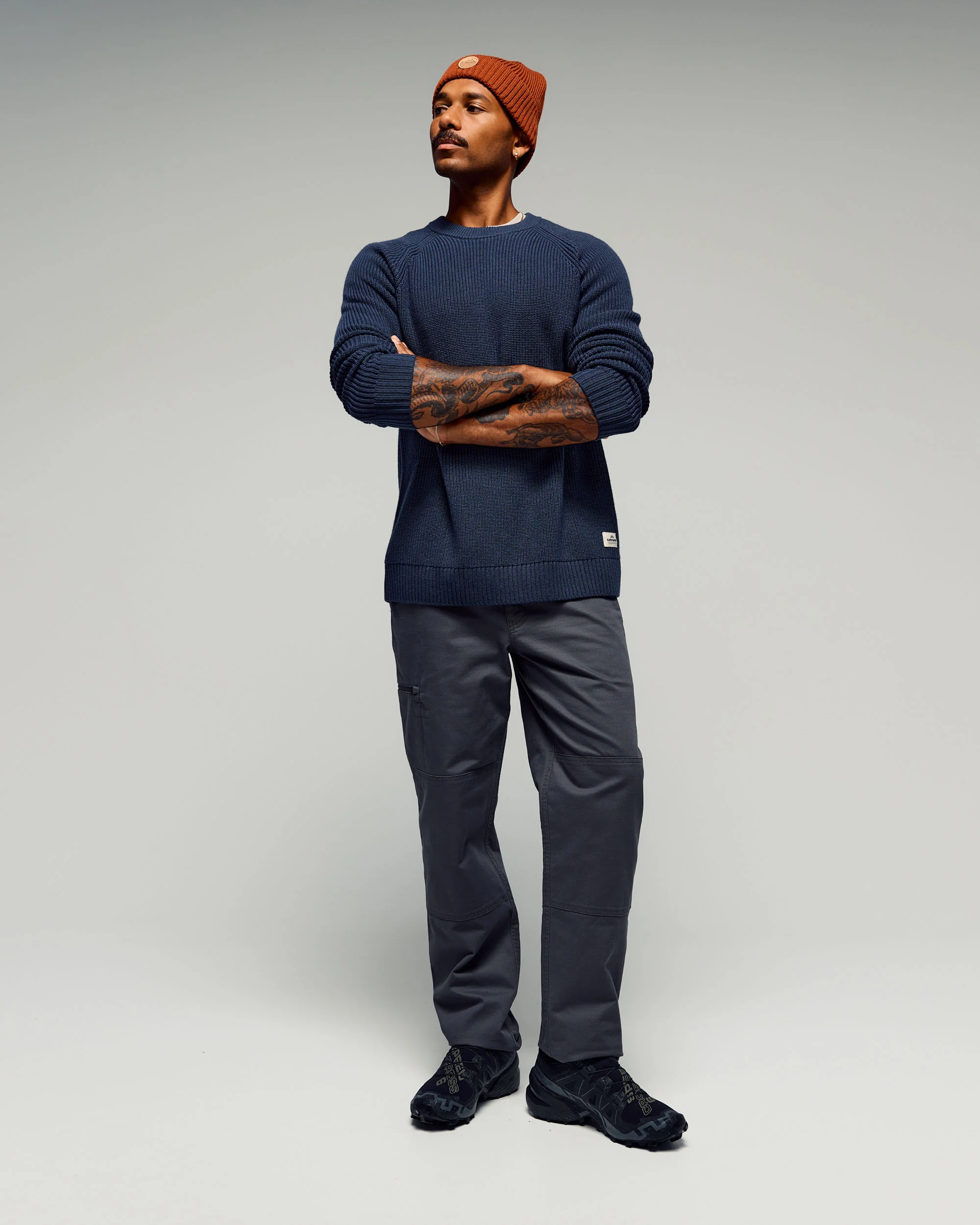 Men's Retreat Merino Blend Crew Pullover -  Pond - Image 2