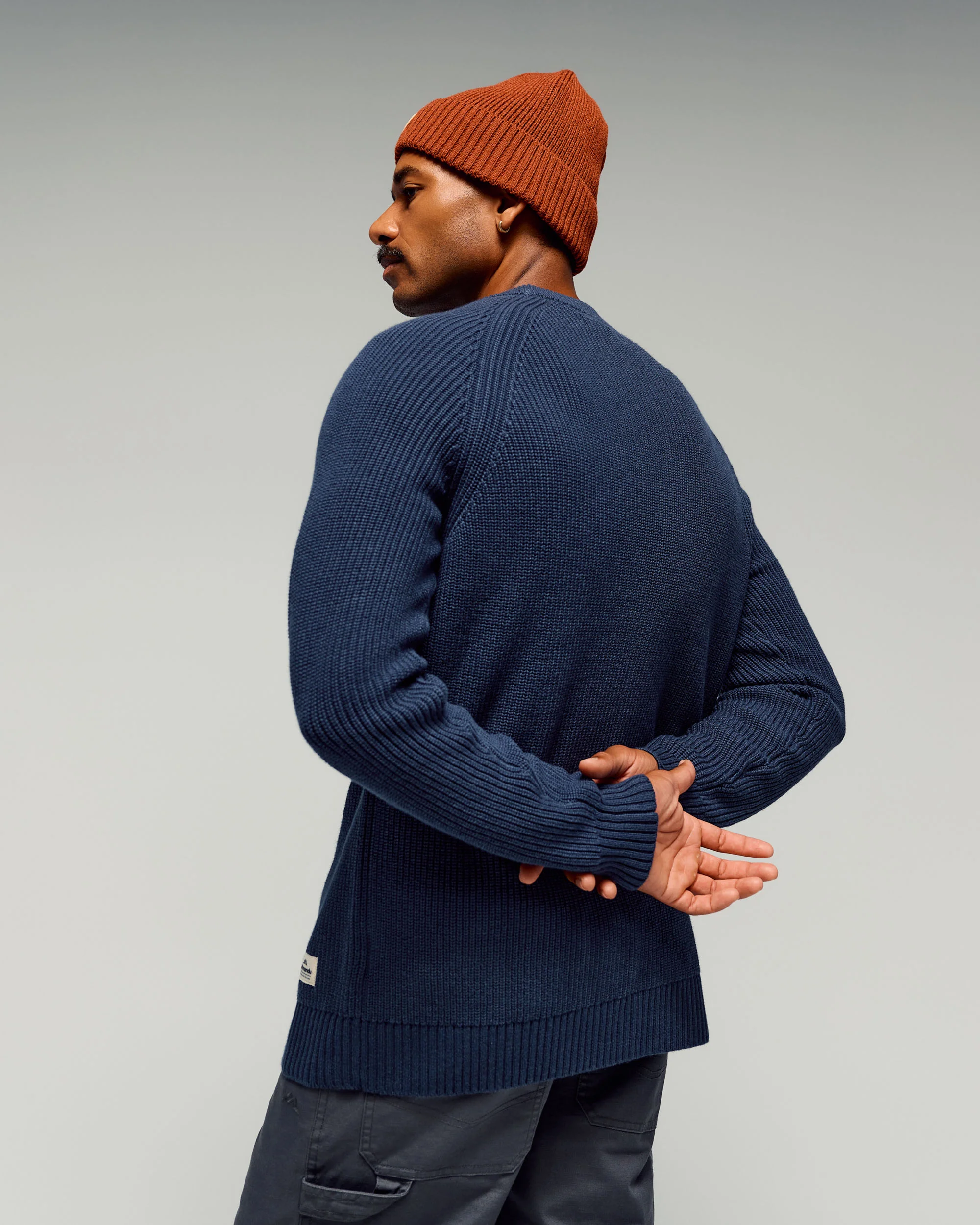Men's Retreat Merino Blend Crew Pullover -  Pond - Image 3