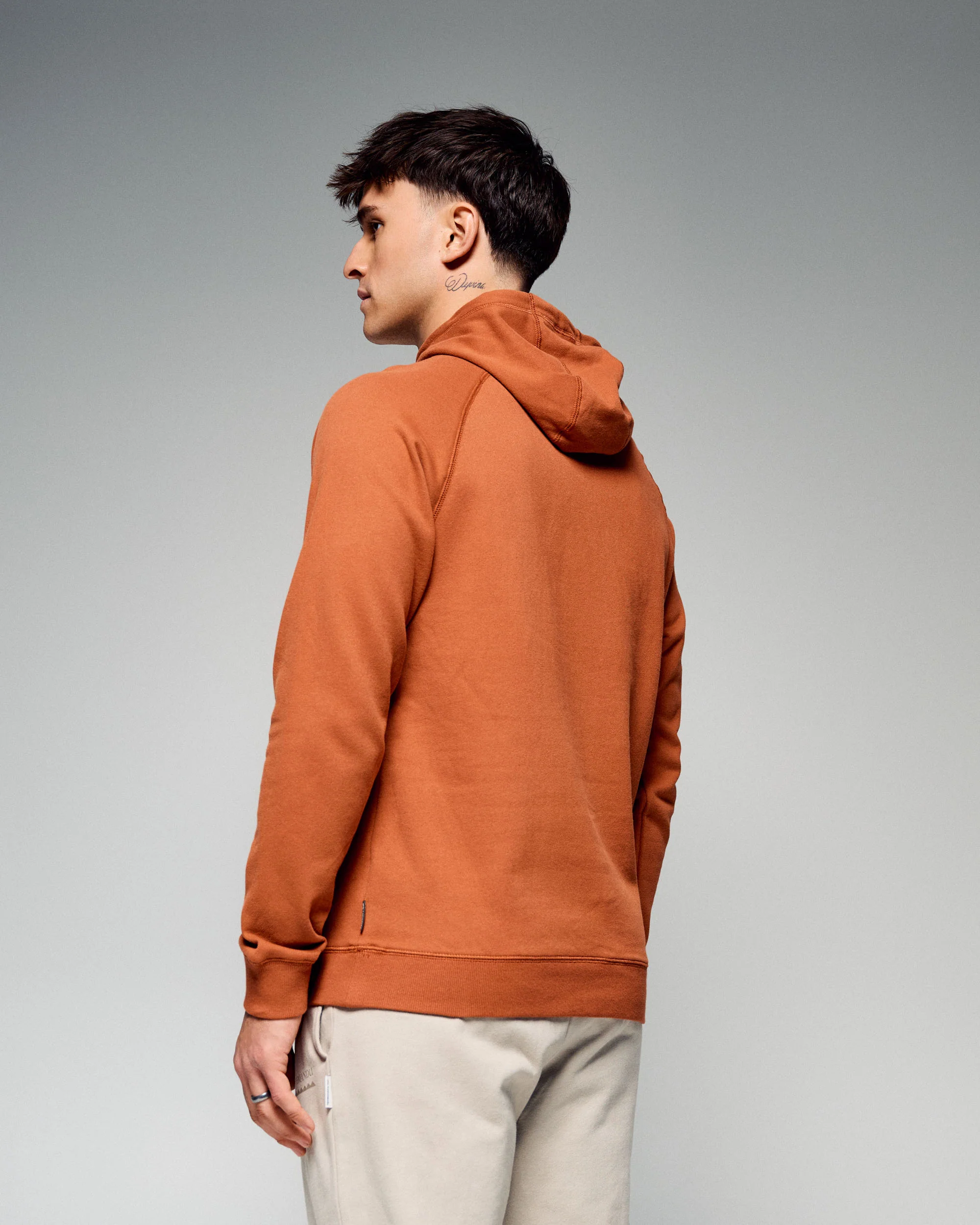 Men’s Retro Badge Hoodie  -  Copper - Image 3