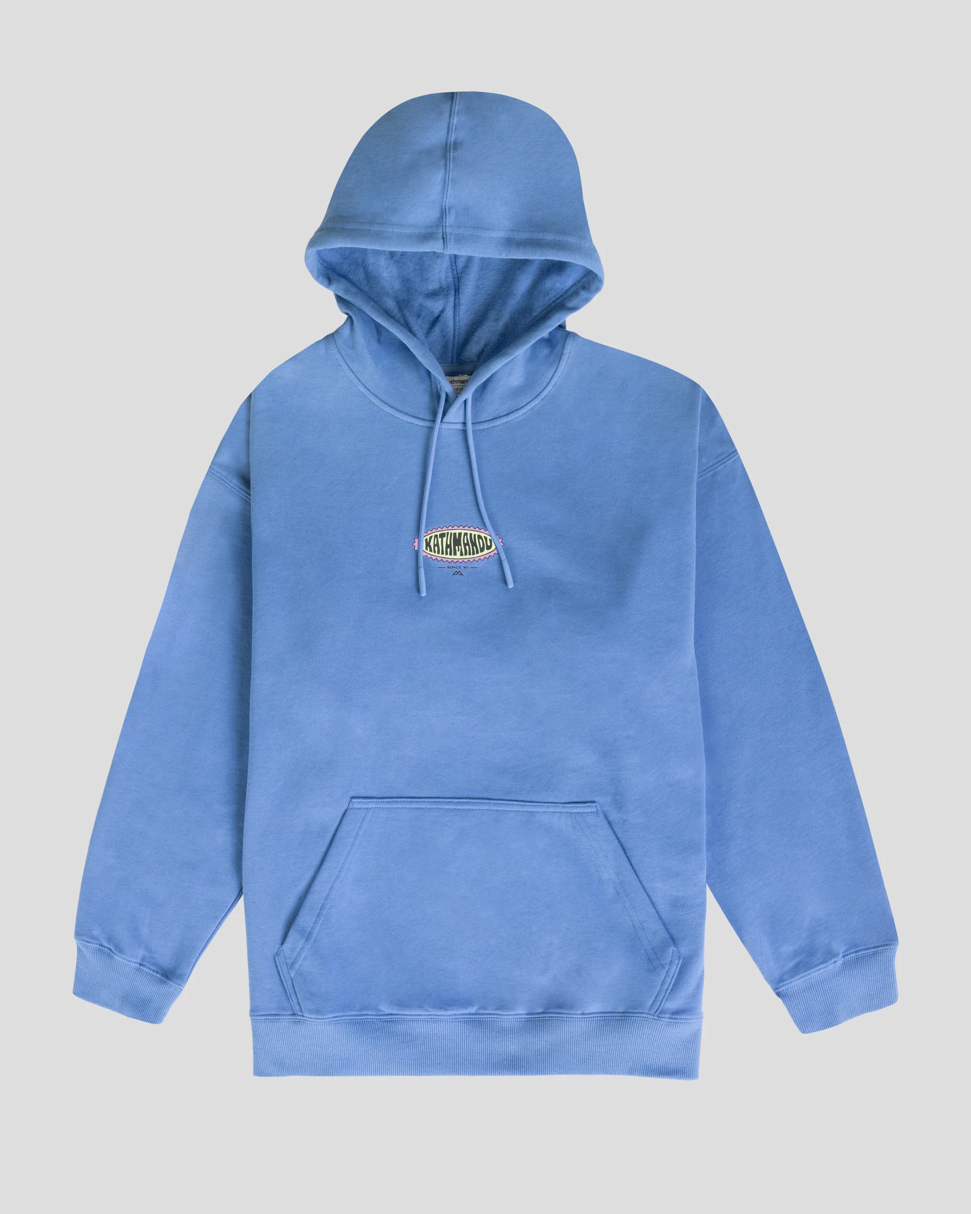 Men’s Retro Badge Hoodie  -  Washed Peri - Image 4