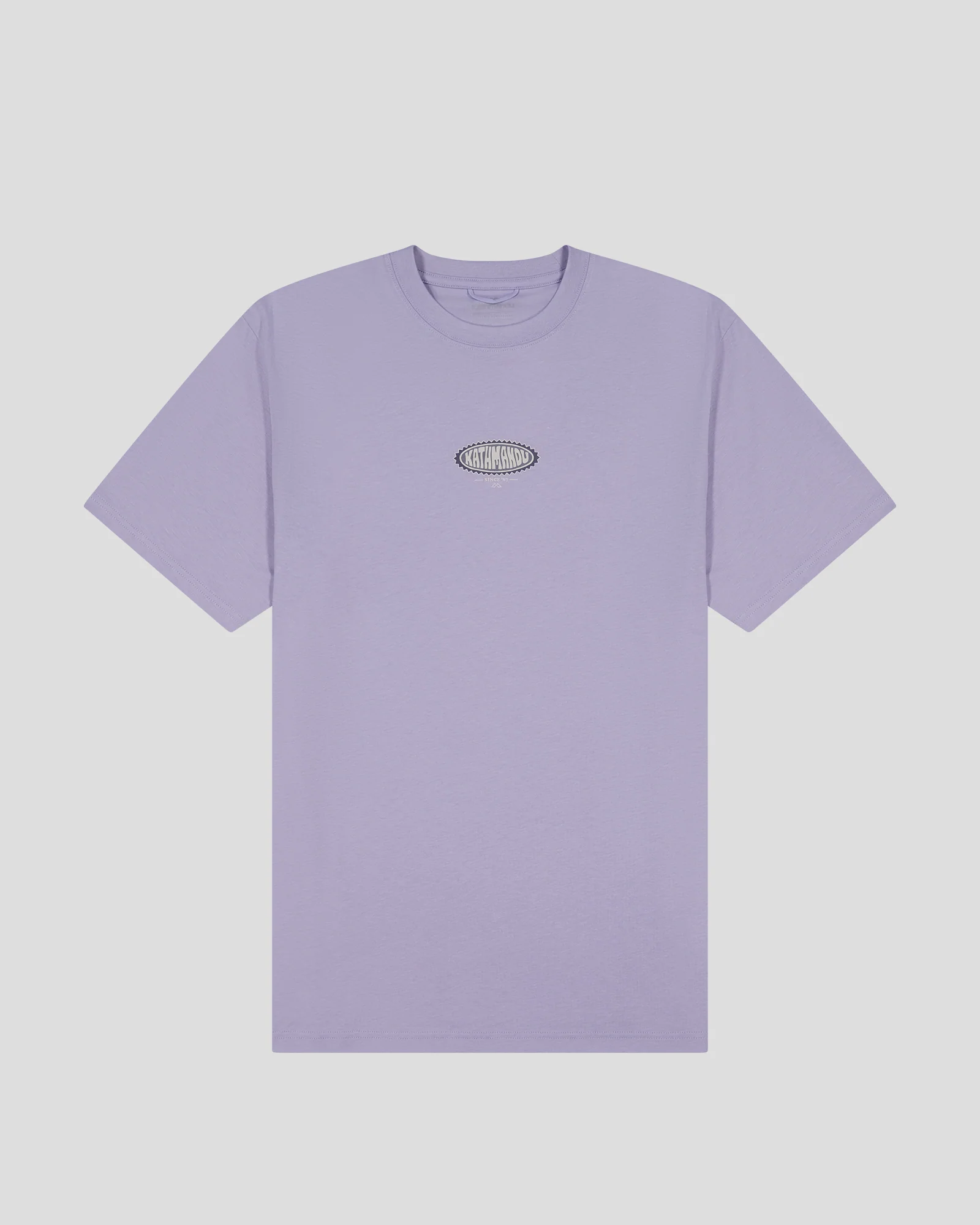 Men’s Retro Badge Organic Cotton T-Shirt - Dusty Lilac - Image 5