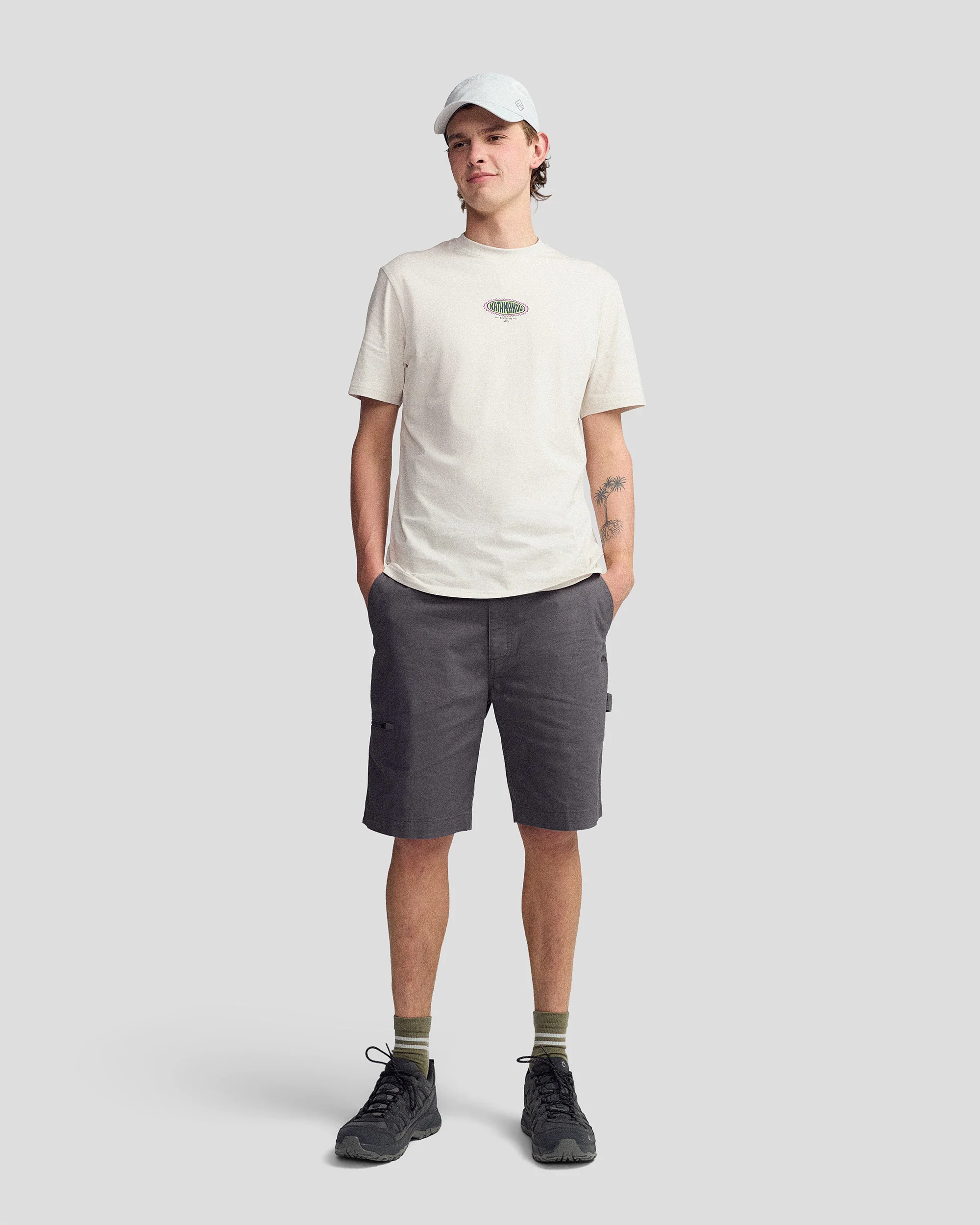 Men’s Retro Badge Organic Cotton T-Shirt - Shroom - Image 3