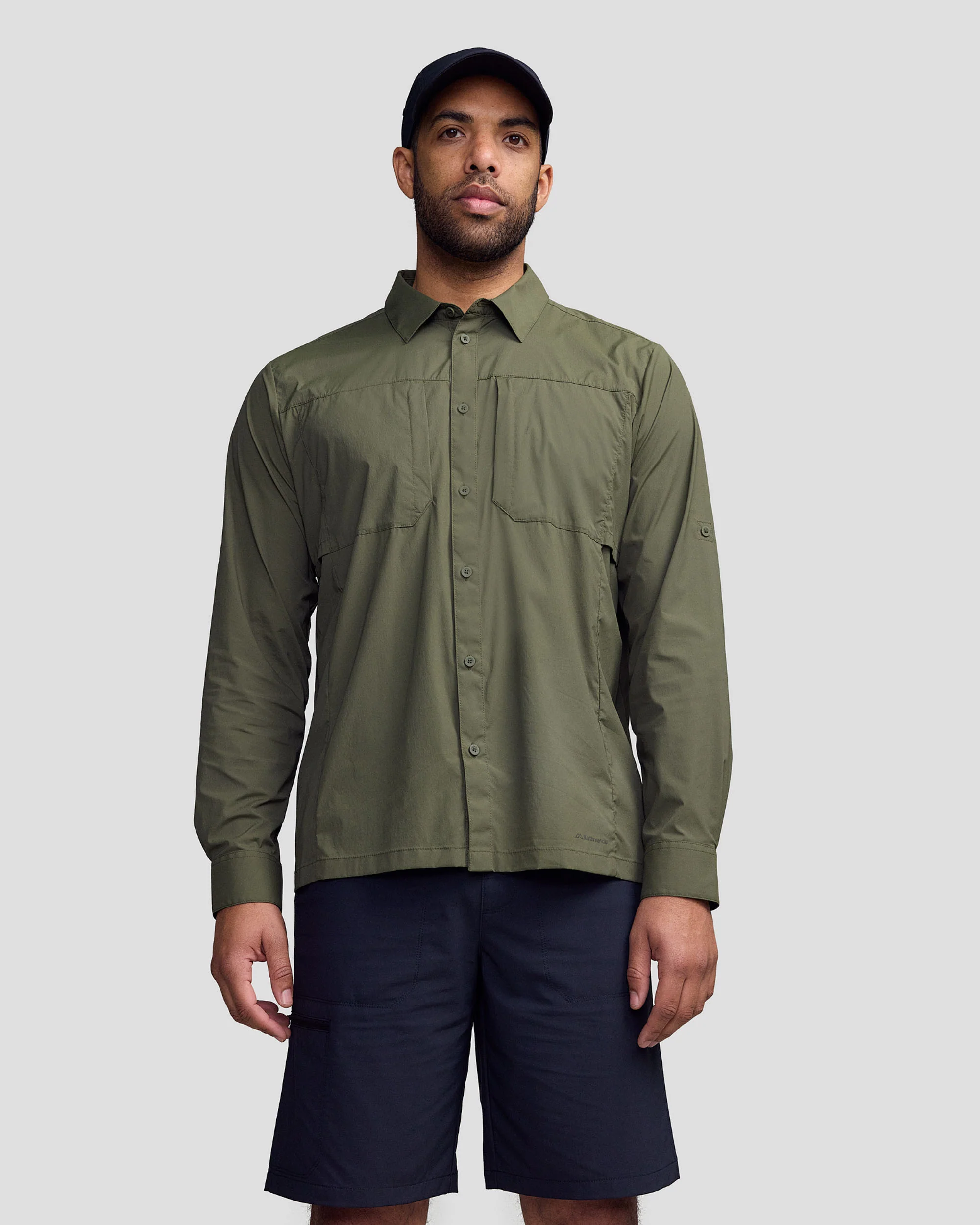 Men’s Ridge UPF Long Sleeve Shirt - Light Moss - Image 2