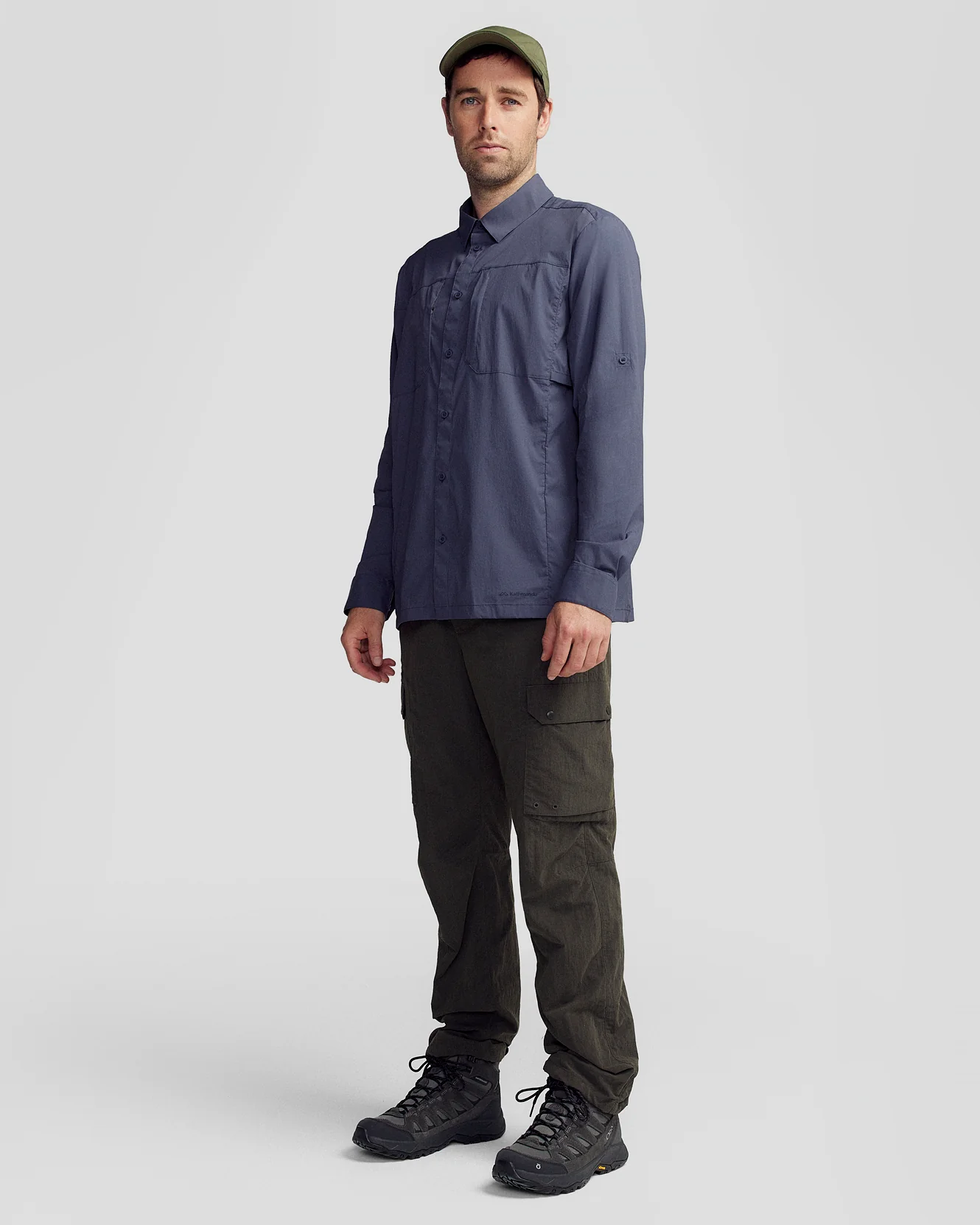 Men’s Ridge UPF Long Sleeve Shirt - Mid Navy - Image 3