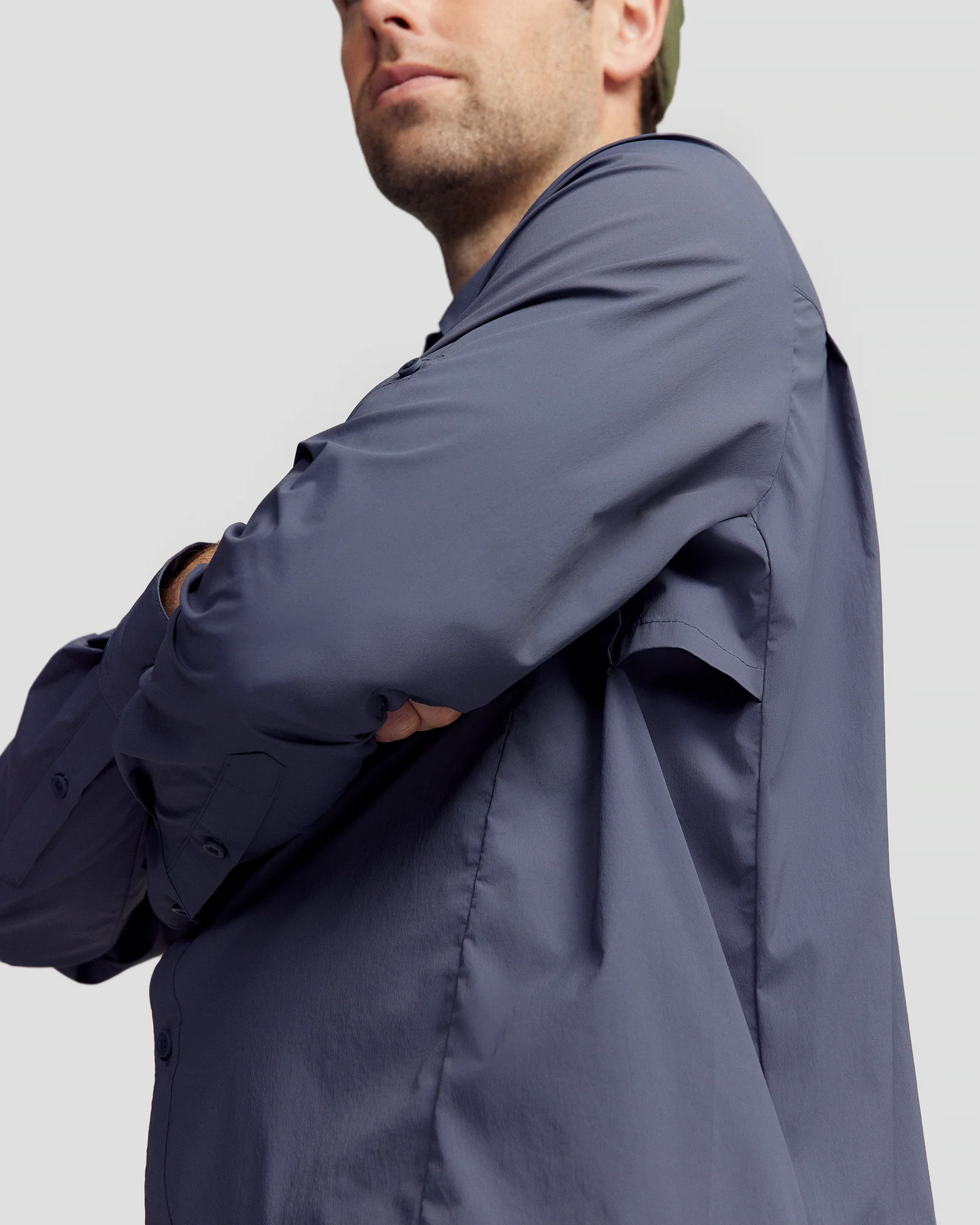 Men’s Ridge UPF Long Sleeve Shirt - Mid Navy - Image 4