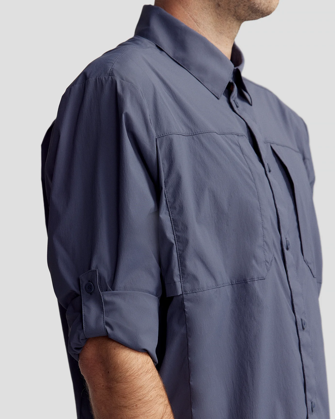 Men’s Ridge UPF Long Sleeve Shirt - Mid Navy - Image 6