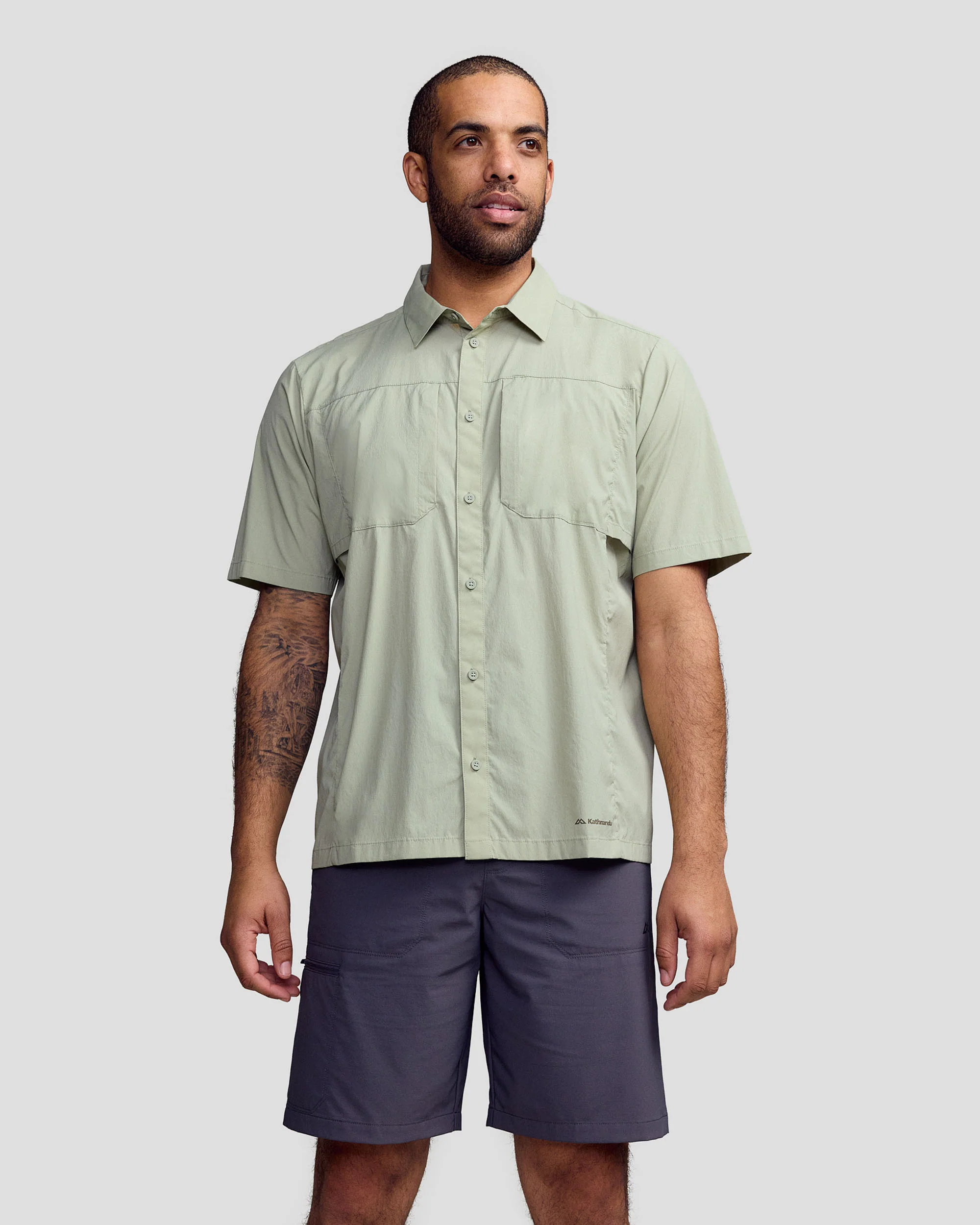 Men’s Ridge UPF Short Sleeve Shirt - Light Beech - Image 2
