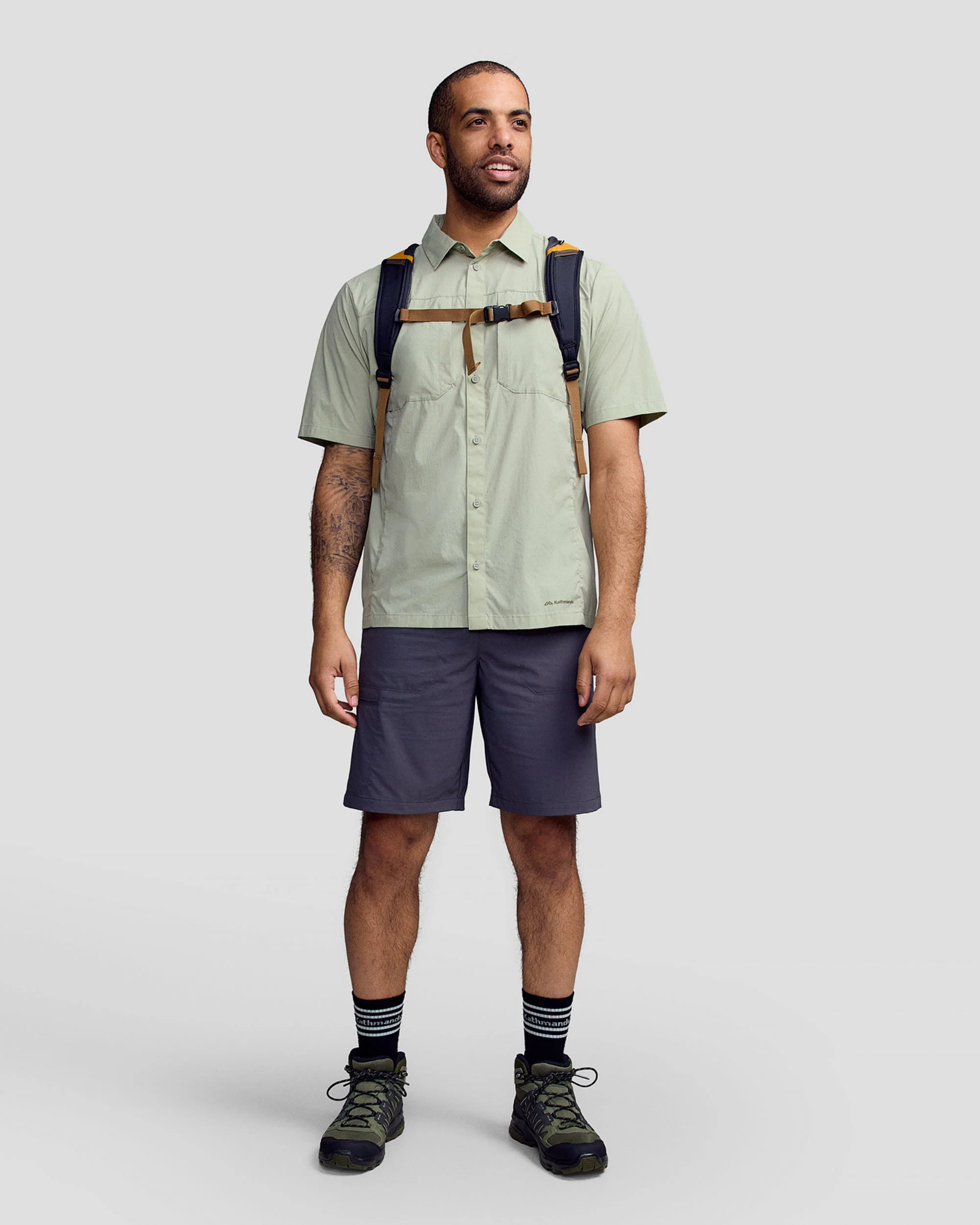 Men’s Ridge UPF Short Sleeve Shirt - Light Beech - Image 3