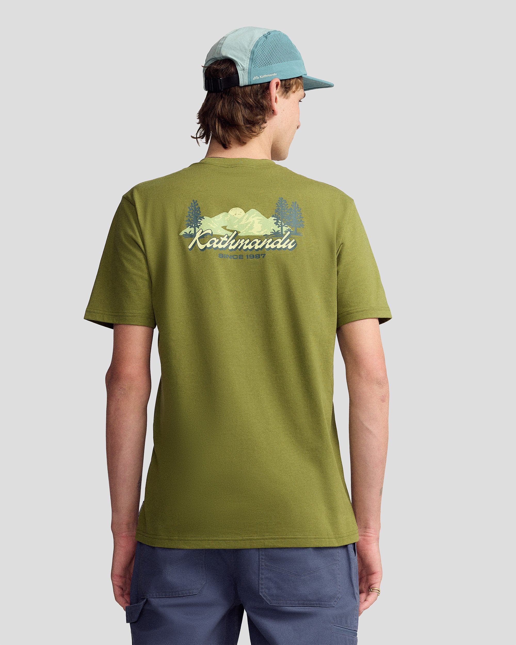 Men’s River Organic Cotton T-shirt  -  Dark Fern - Image 3