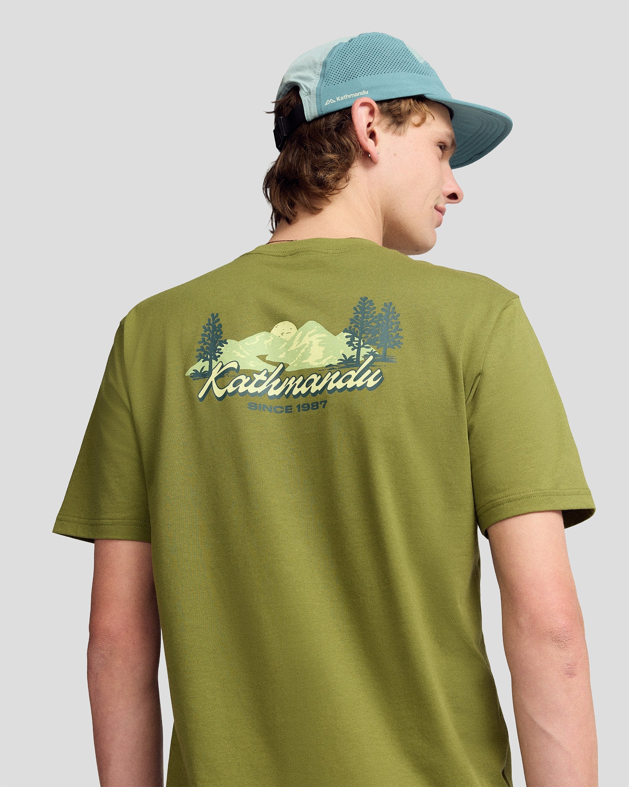 Men’s River Organic Cotton T-shirt  -  Dark Fern - Image 4