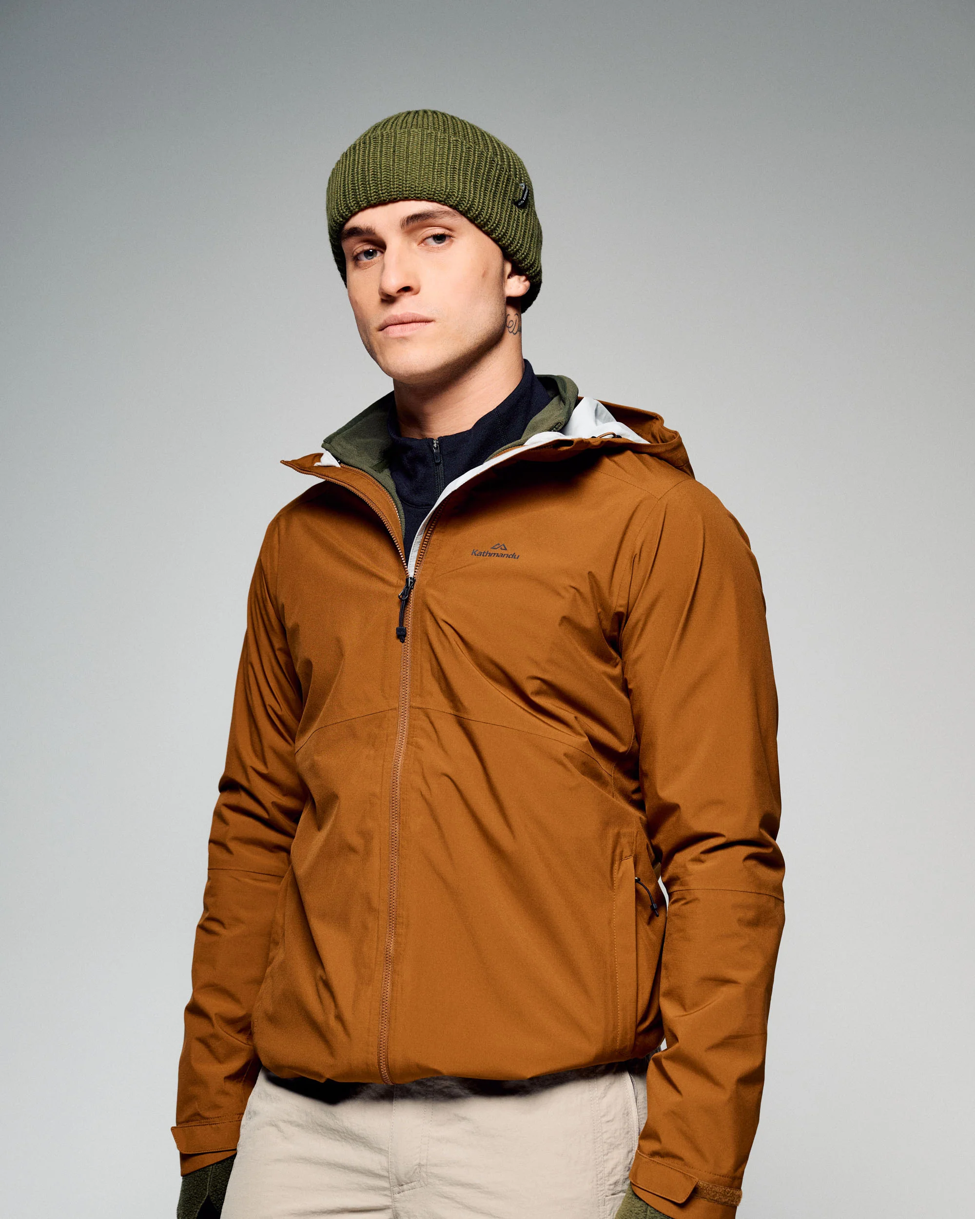 Men's Trailhead 3in1 Rain Hooded Jacket -  Bark - Image 4