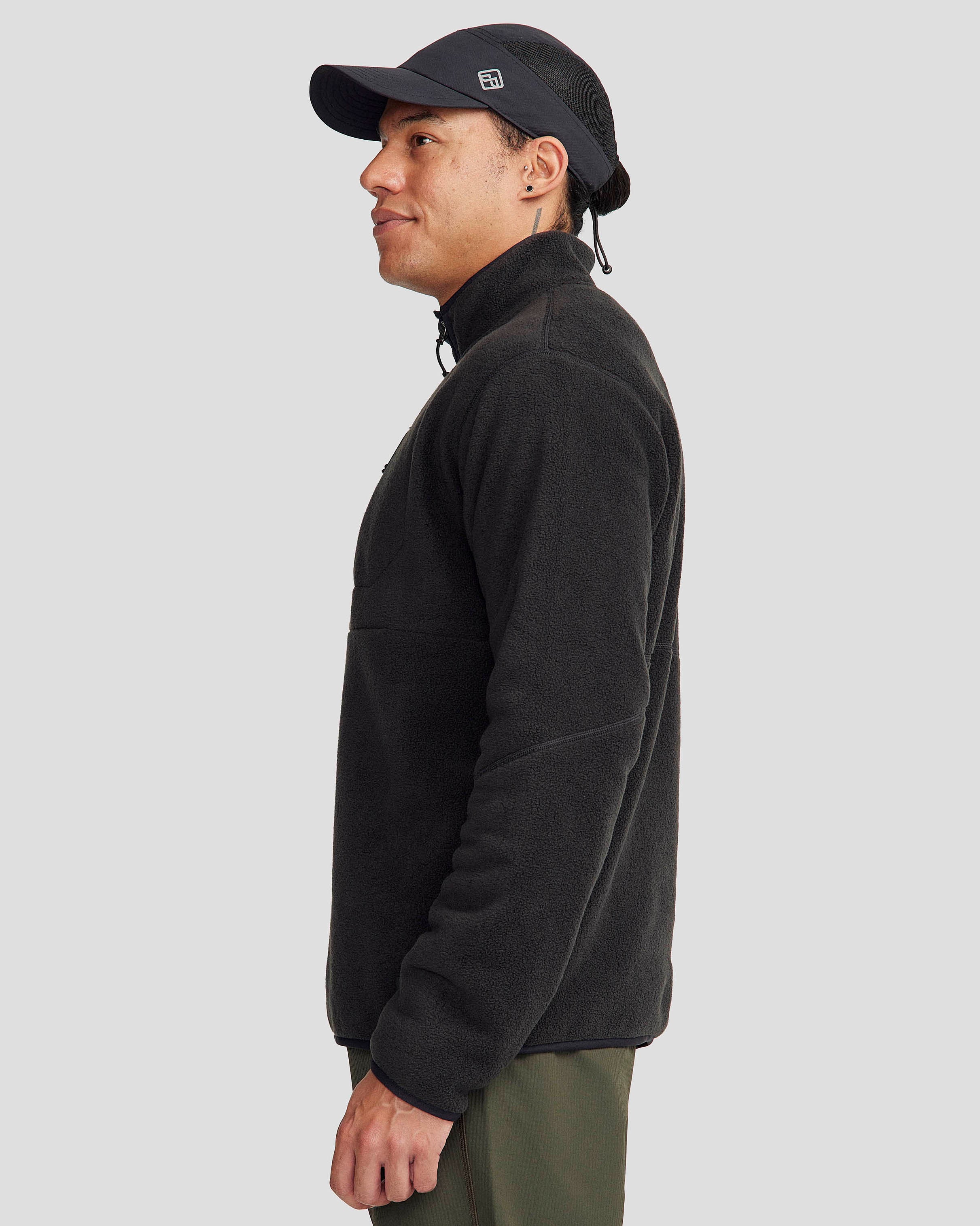 Men's Trailhead Fleece 1/4 Zip Pullover - Black Stingray - Image 3