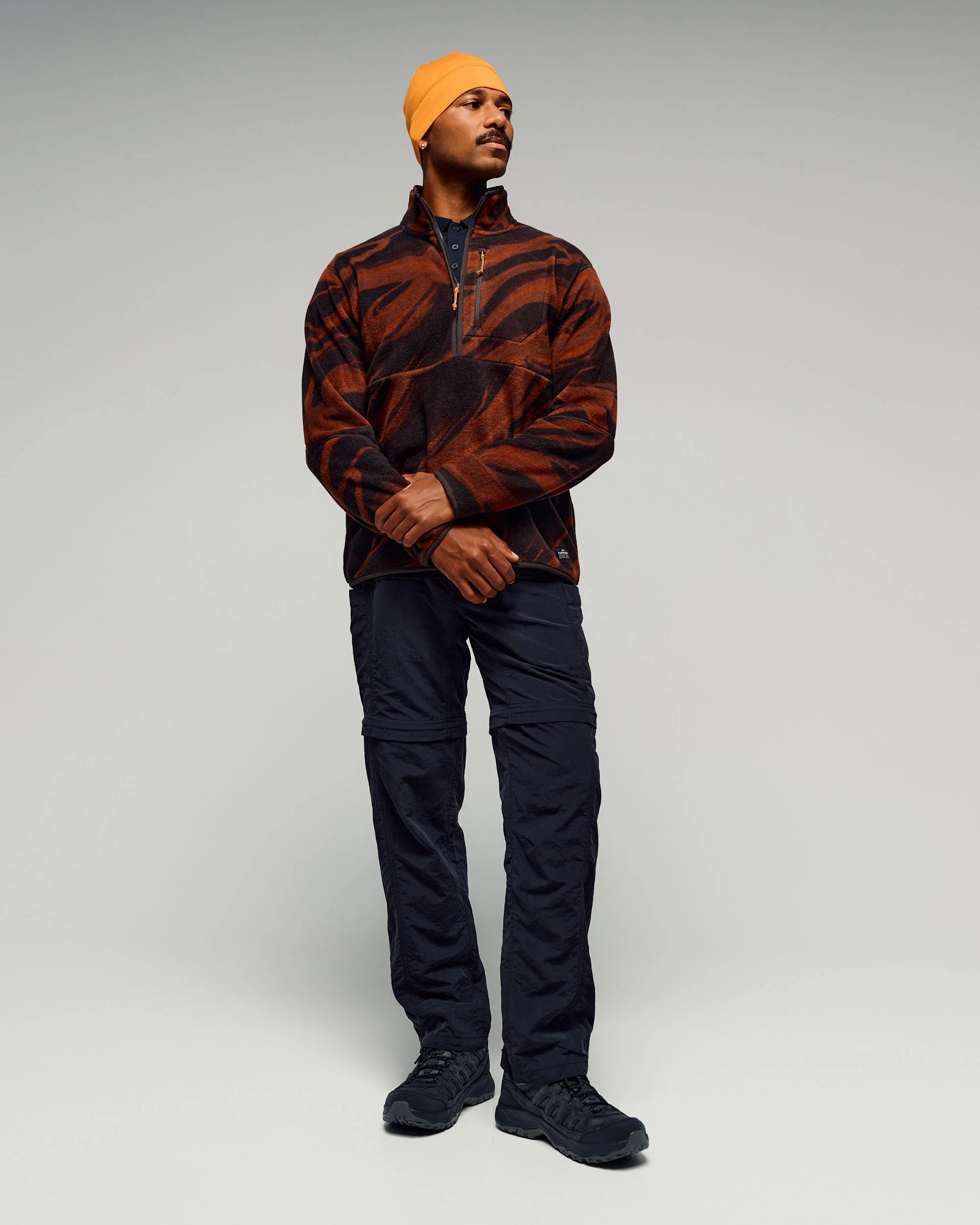 Men's Trailhead Fleece 1/4 Zip Pullover - Cocoa Braided River - Image 2
