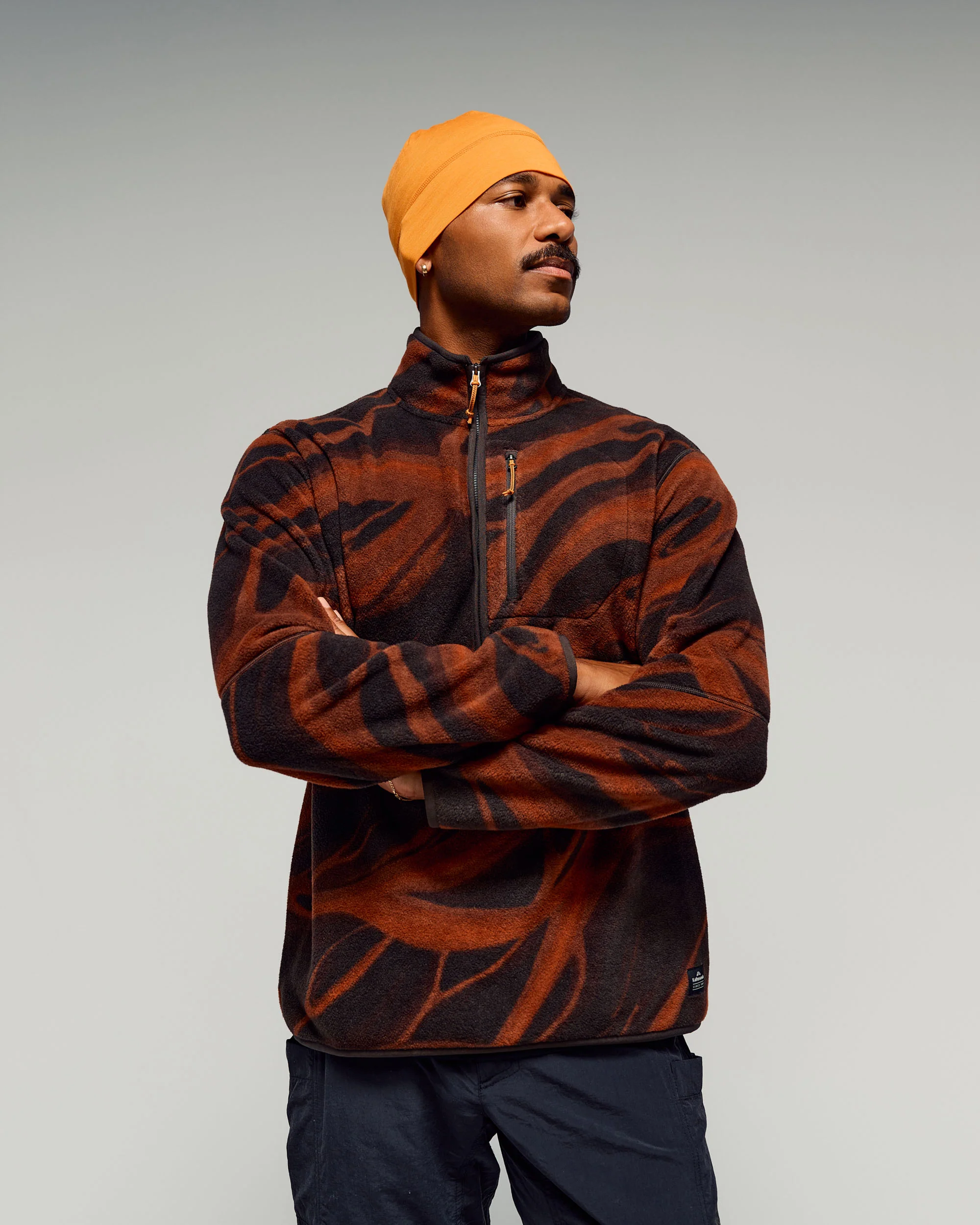 Men's Trailhead Fleece 1/4 Zip Pullover - Cocoa Braided River - Image 5