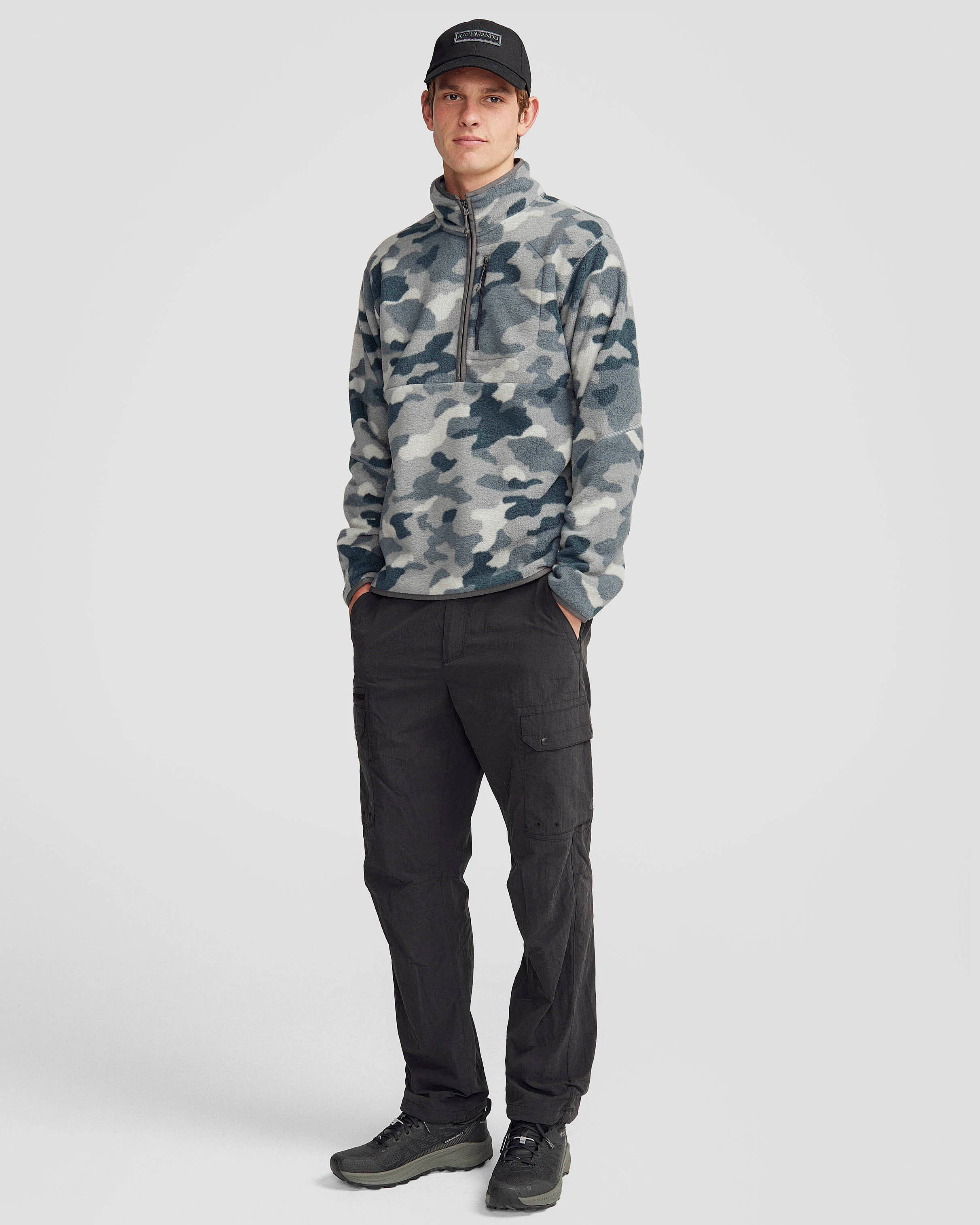 Men's Trailhead Fleece 1/4 Zip Pullover - Moon Tree Camo Print - Image 2