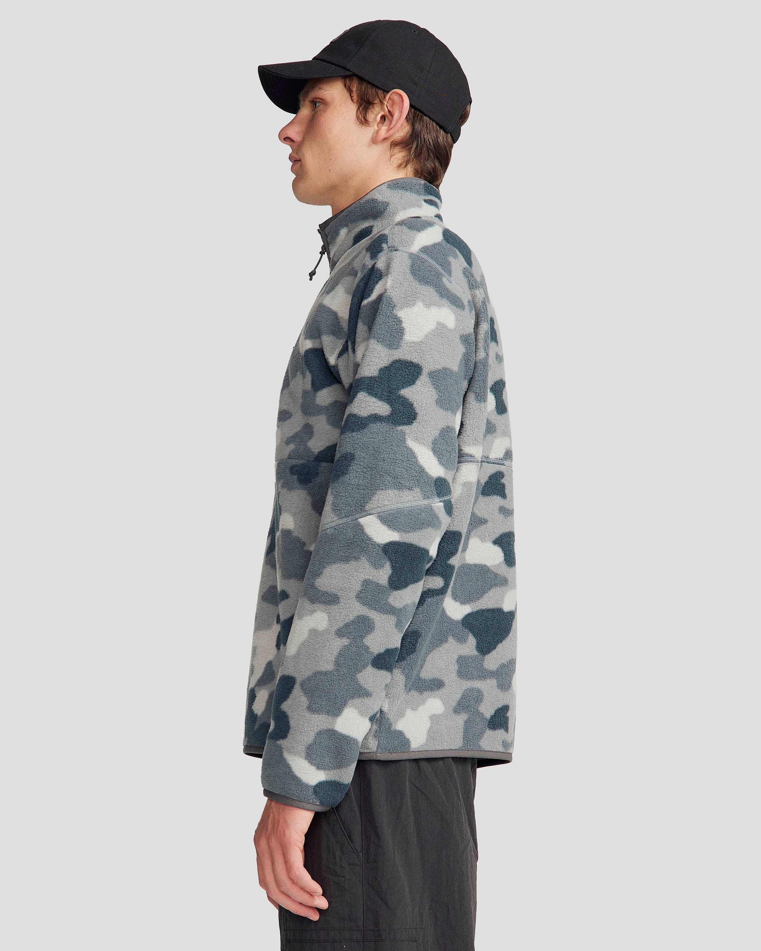 Men's Trailhead Fleece 1/4 Zip Pullover - Moon Tree Camo Print - Image 3