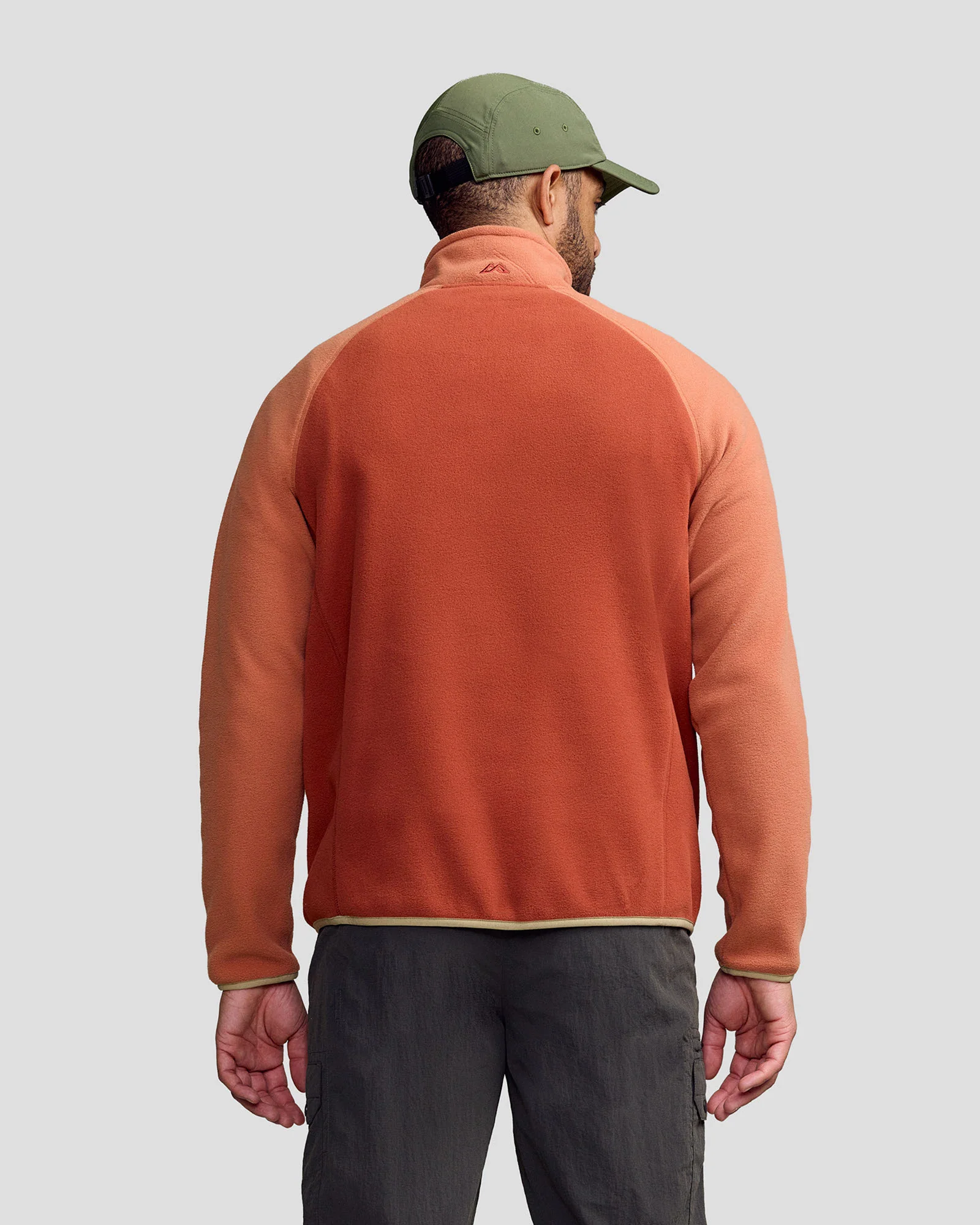 Men’s Trailhead Lightweight Fleece Pullover -  Copper/Redwood - Image 4