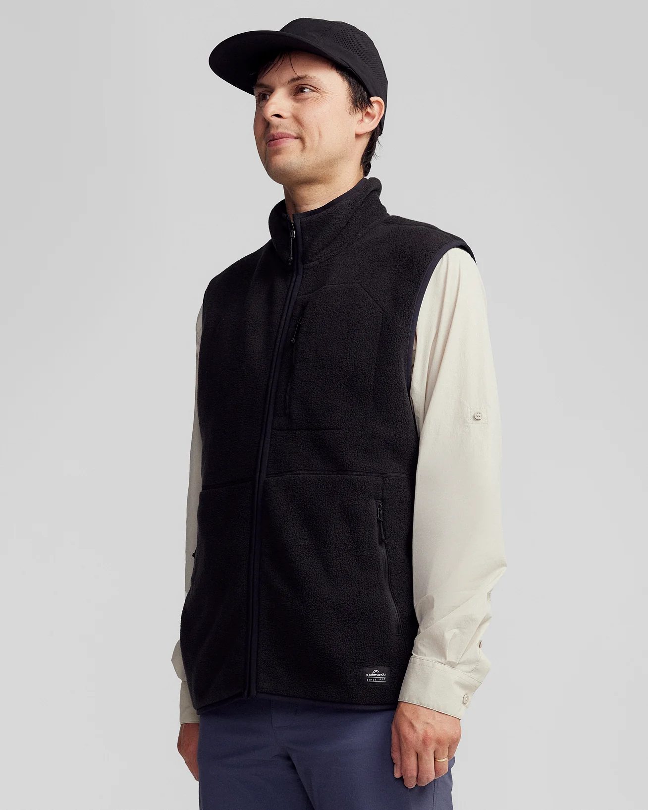Men's Trailhead Fleece Vest - Black Stingray - Image 3