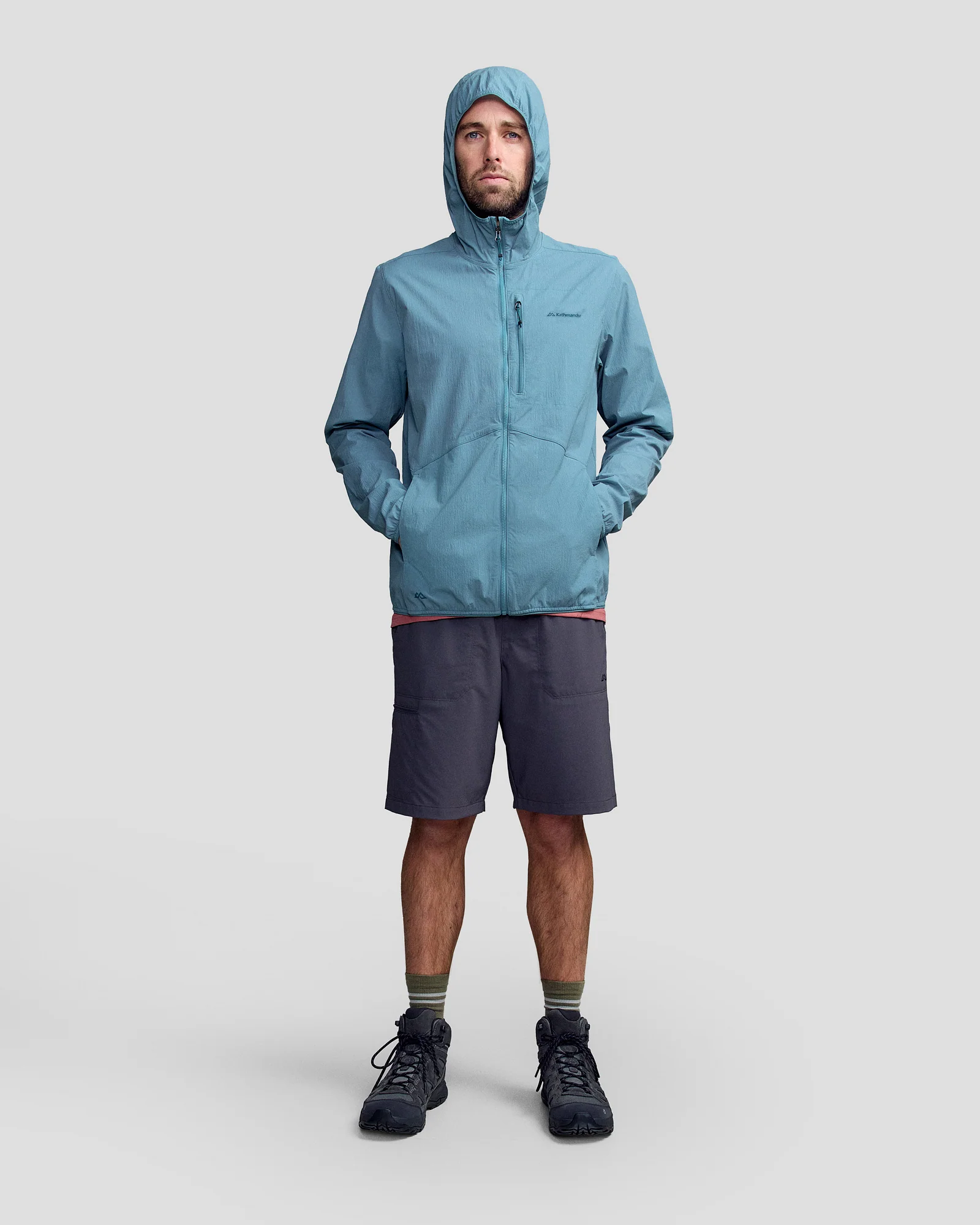 Men’s Trailhead Windbreaker - Washed Blue - Image 3