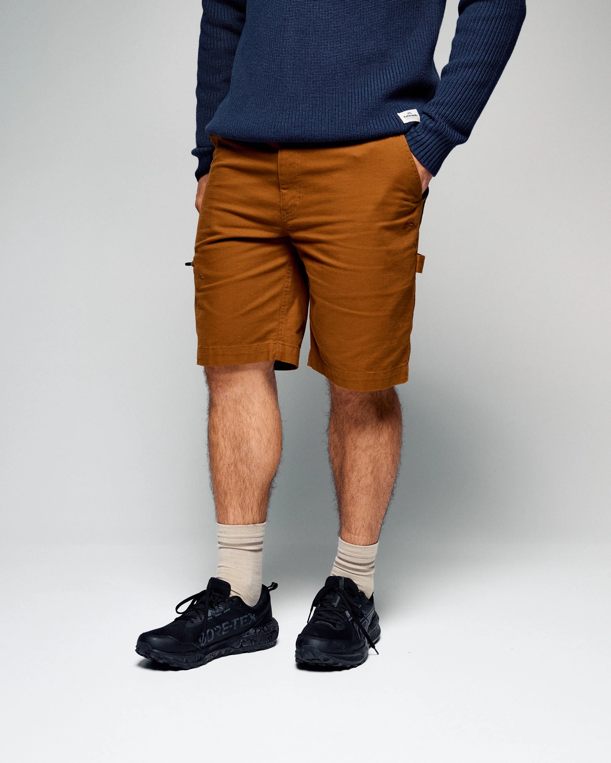 Men’s Weekend Cotton Shorts  -  Bark - Image 2