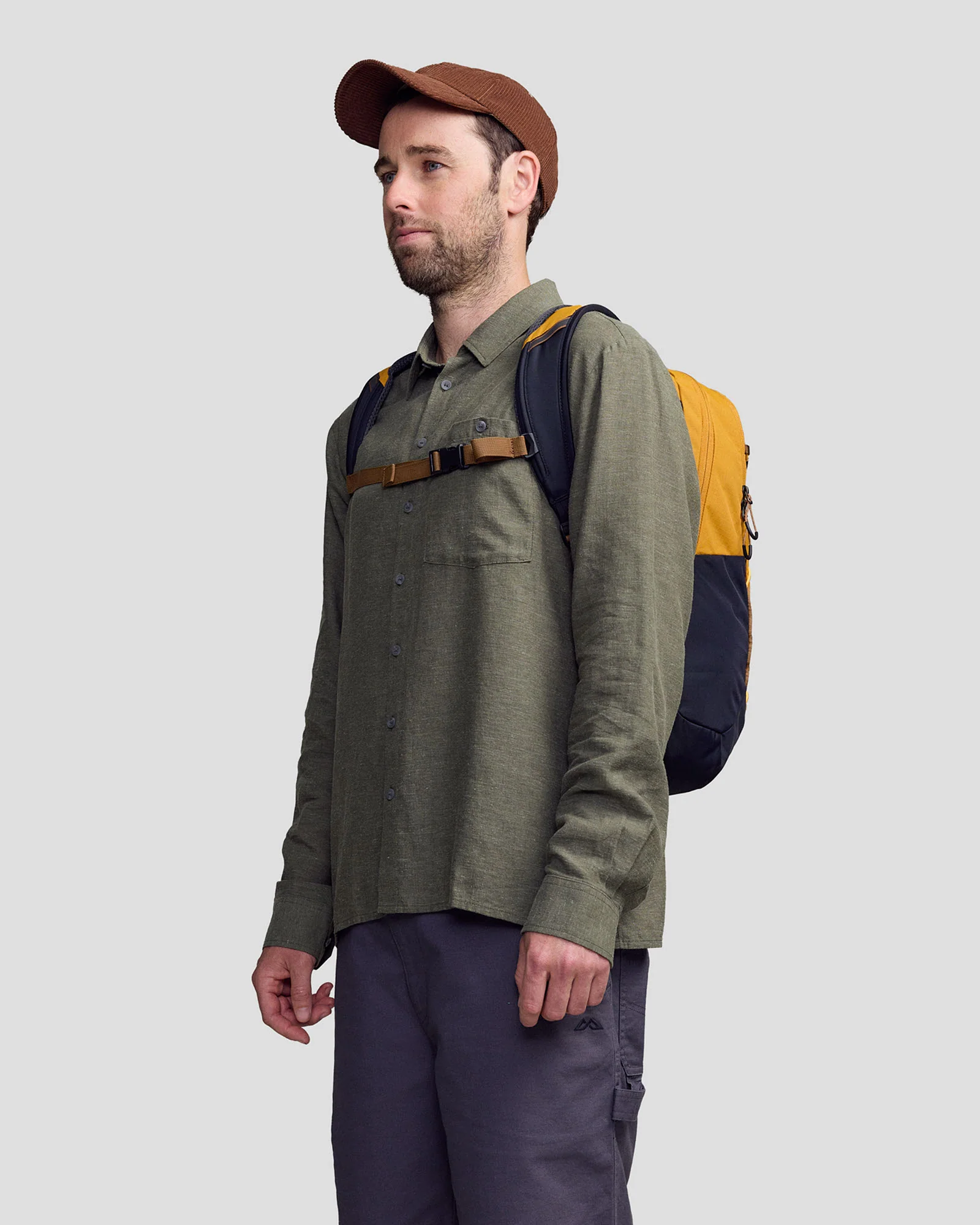 Men’s Weekend Natural Long Sleeve Shirt -  Beech Chambray - Image 2