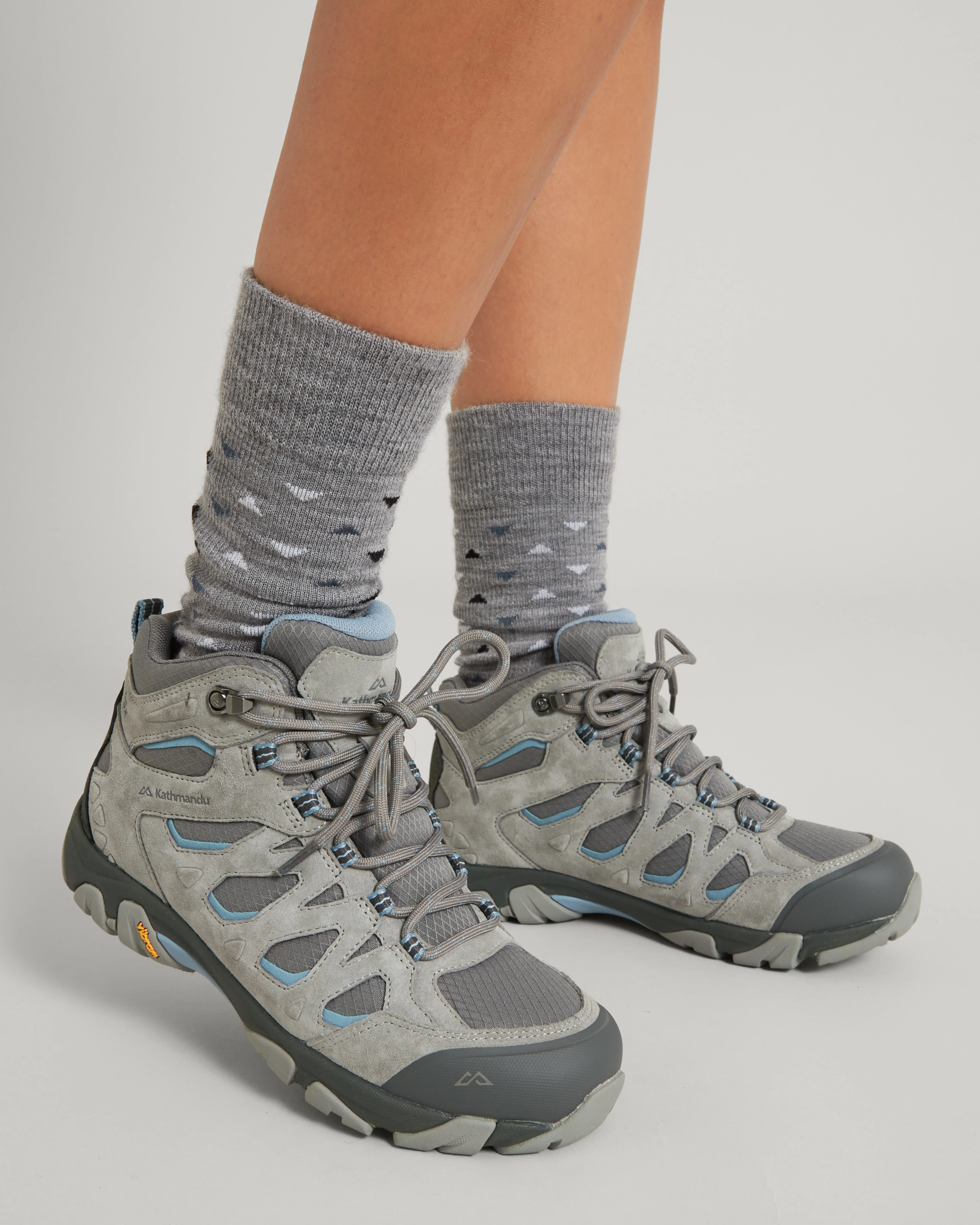 Women's Mornington Waterproof Mid Hiking Boots - Steel Grey/Faded Denim - Image 2
