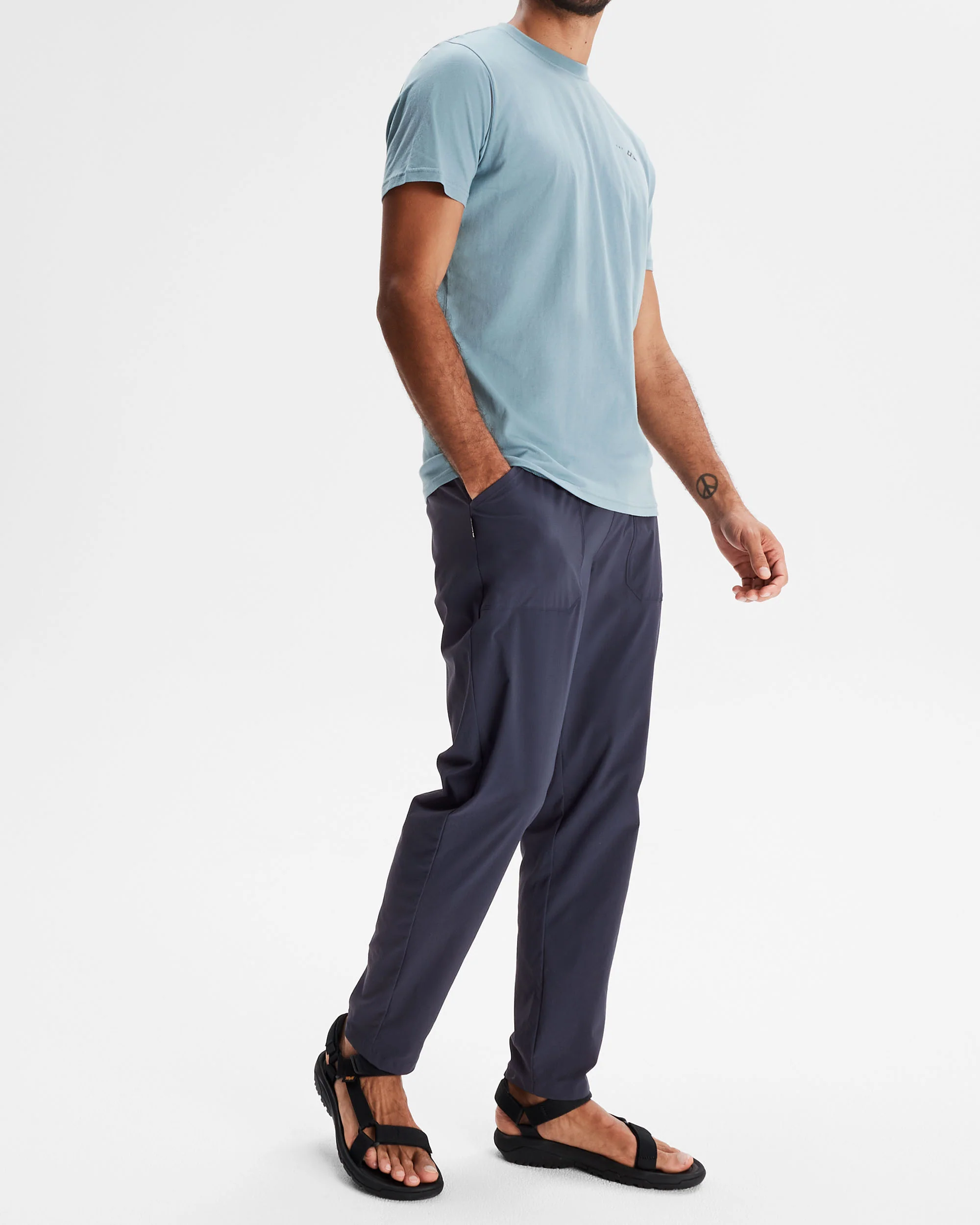 Men's Mountain Rays Organic Cotton T-shirt - Vapor - Image 4