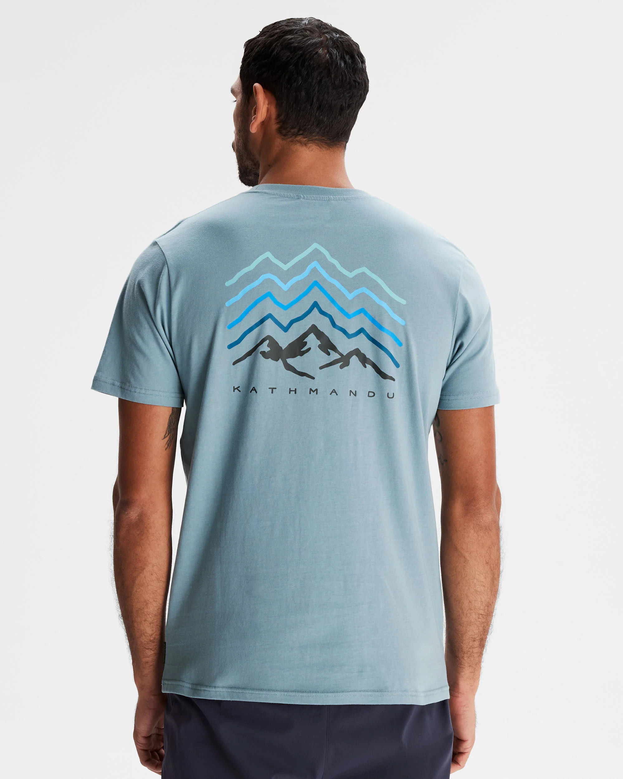Men's Mountain Rays Organic Cotton T-shirt - Vapor - Image 5