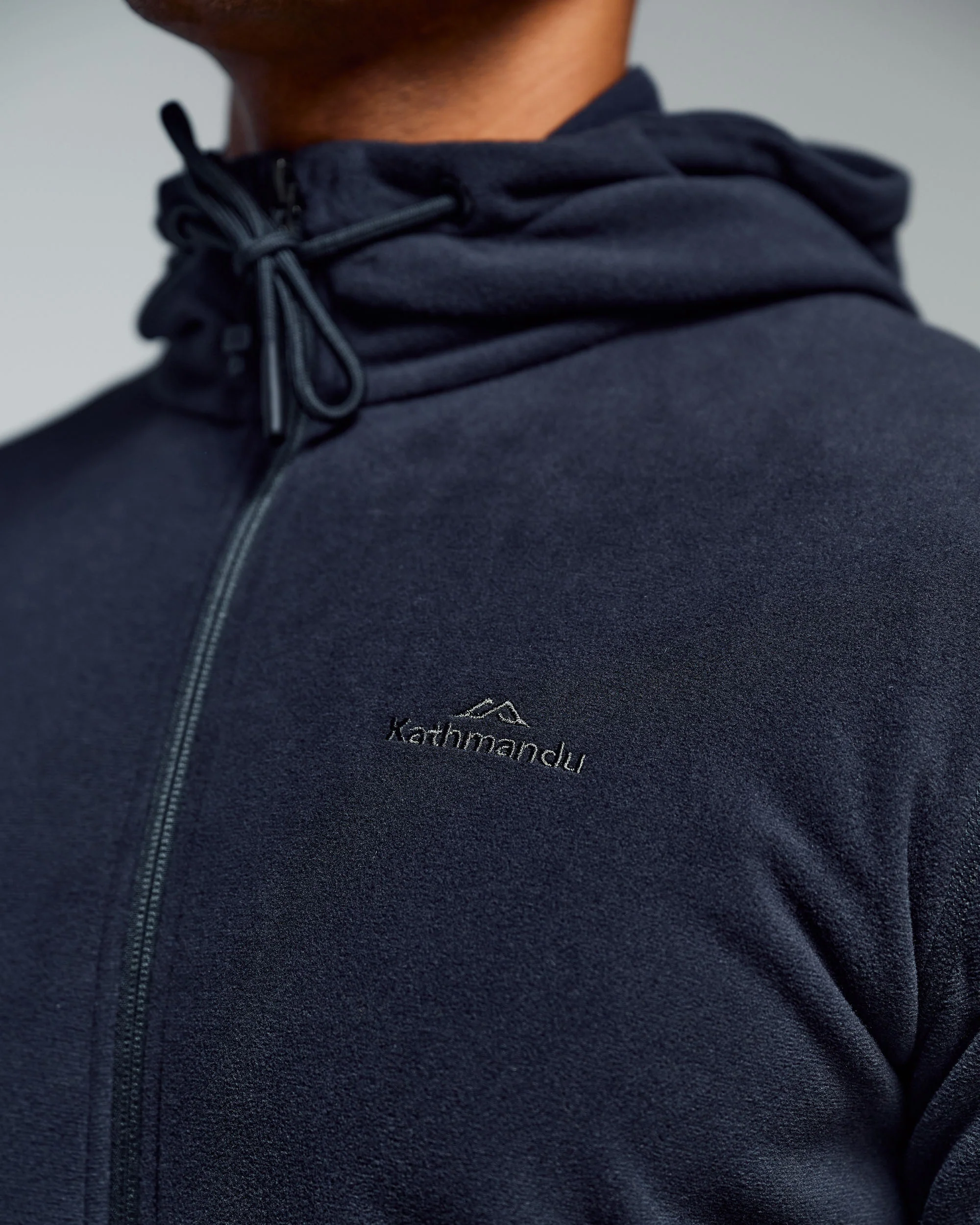 Men's Mt Aspiring Hooded Fleece Jacket  - Black Stingray - Image 5