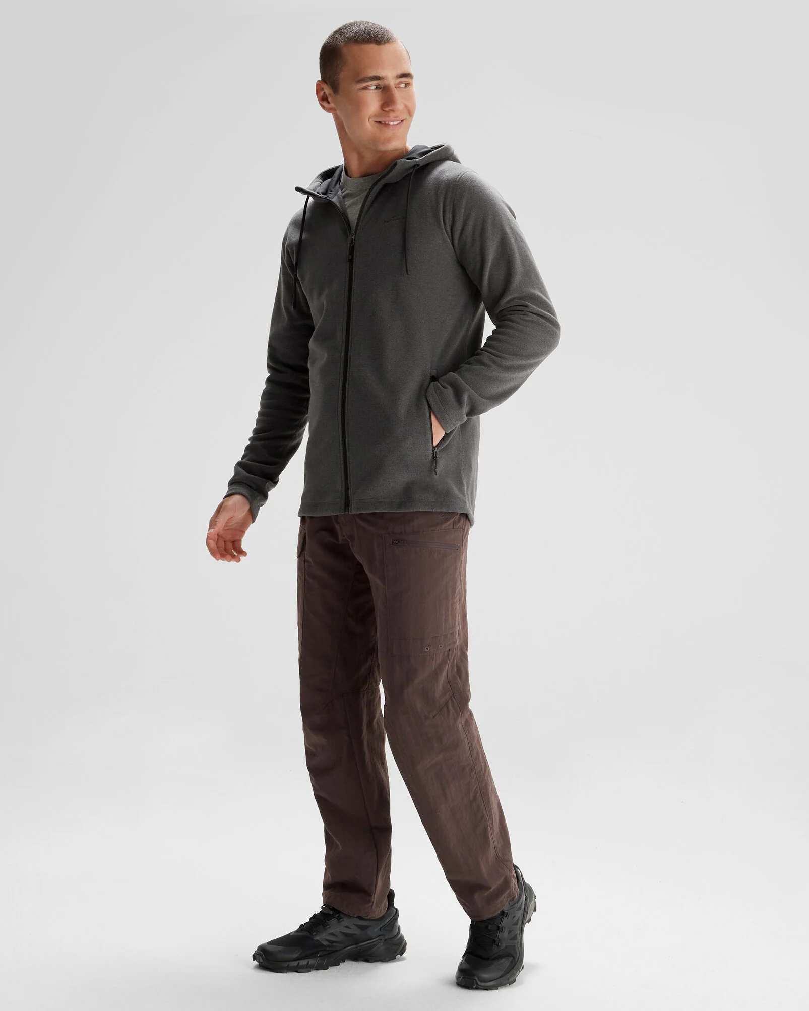 Men's Mt Aspiring Hooded Fleece Jacket  - Metal - Image 2