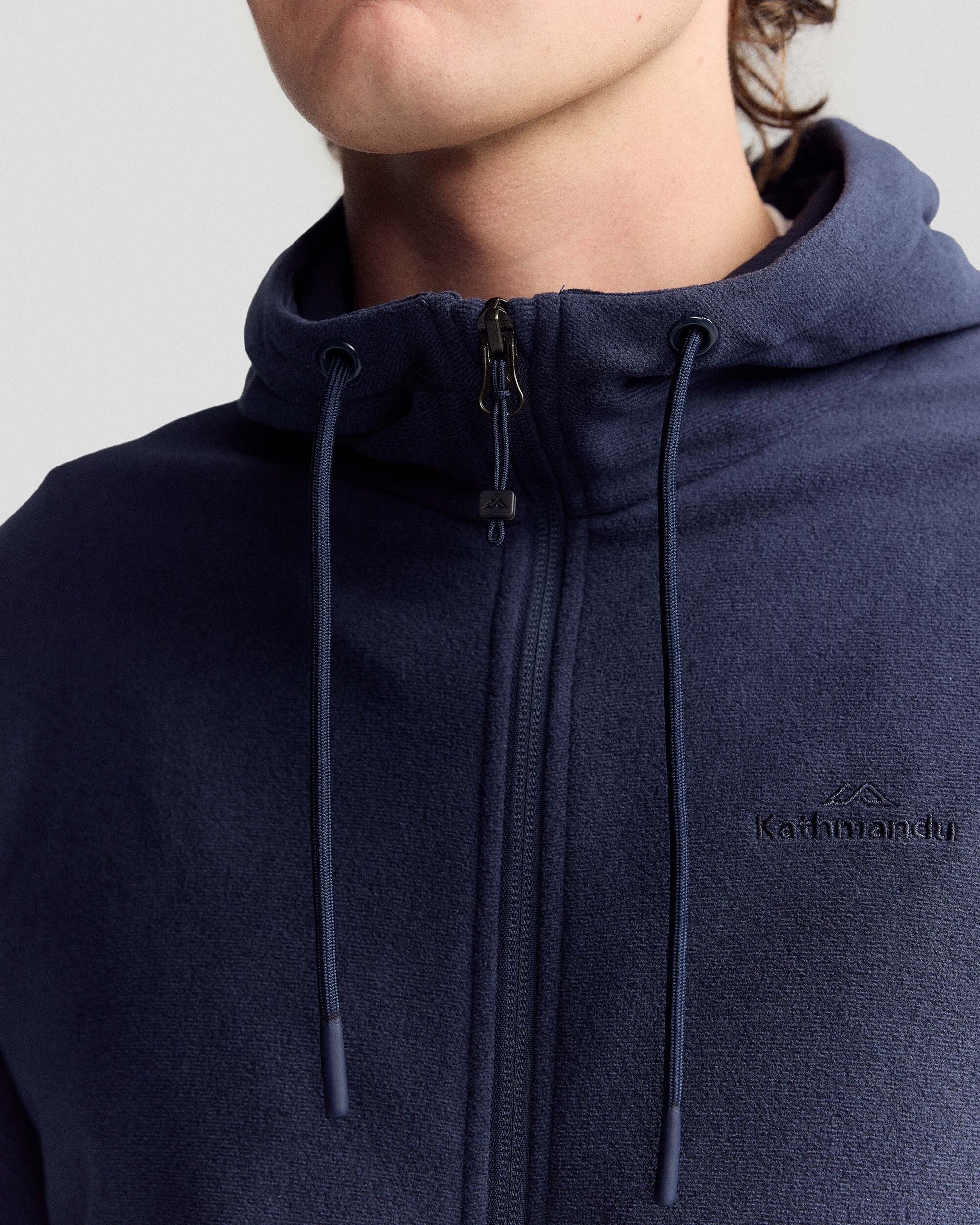 Men's Mt Aspiring Hooded Fleece Jacket  - Pure Navy - Image 6
