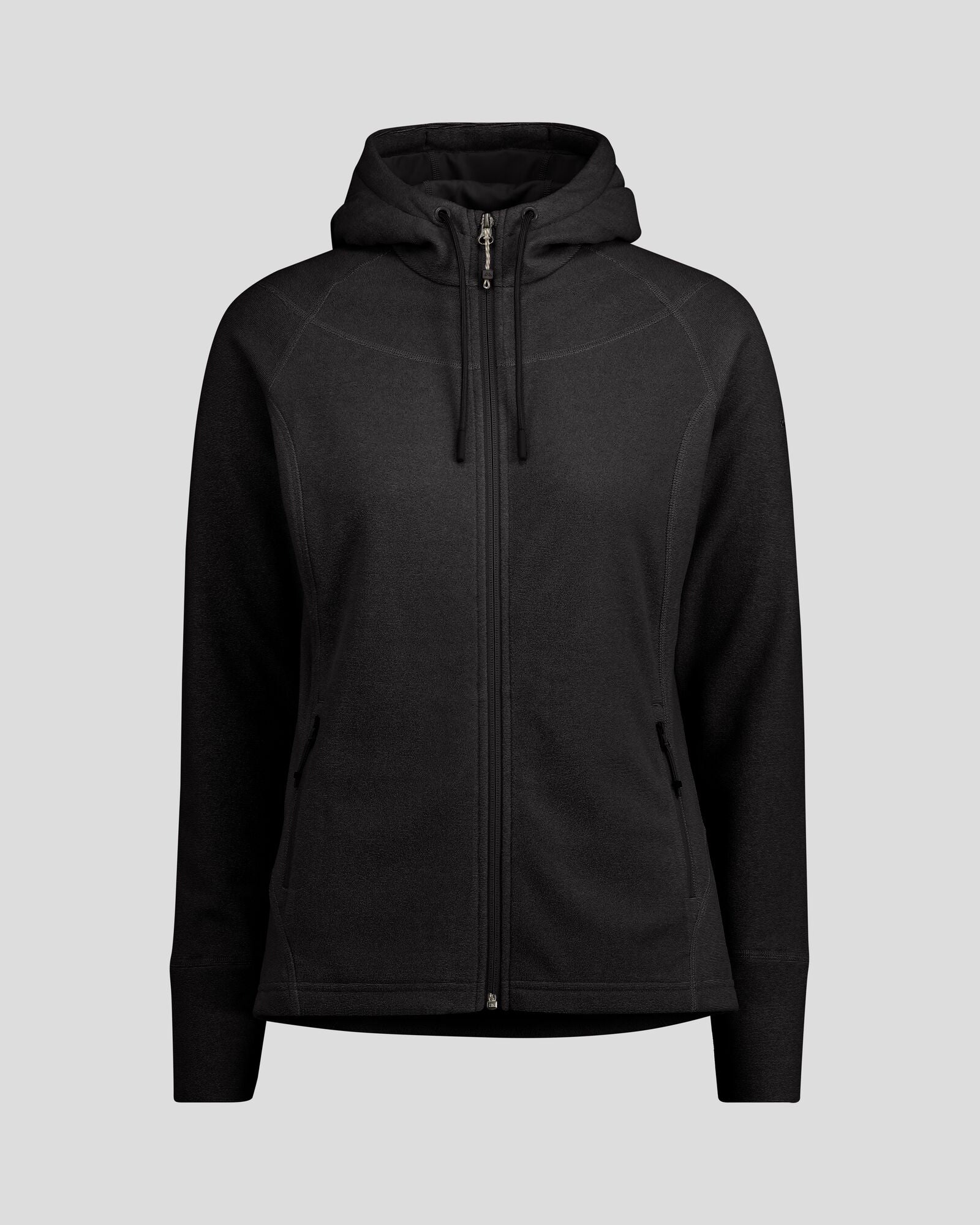 Women's Mt Aspiring Hooded Fleece Jacket  - Black Stingray - Image 7