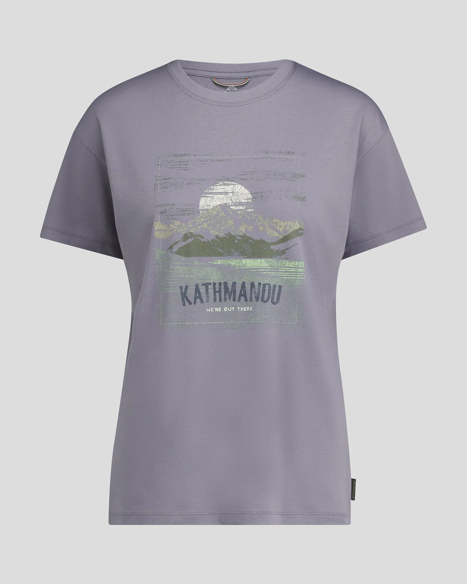 Women's Mt Cook Organic Cotton T-shirt - Dark Haze - Image 4